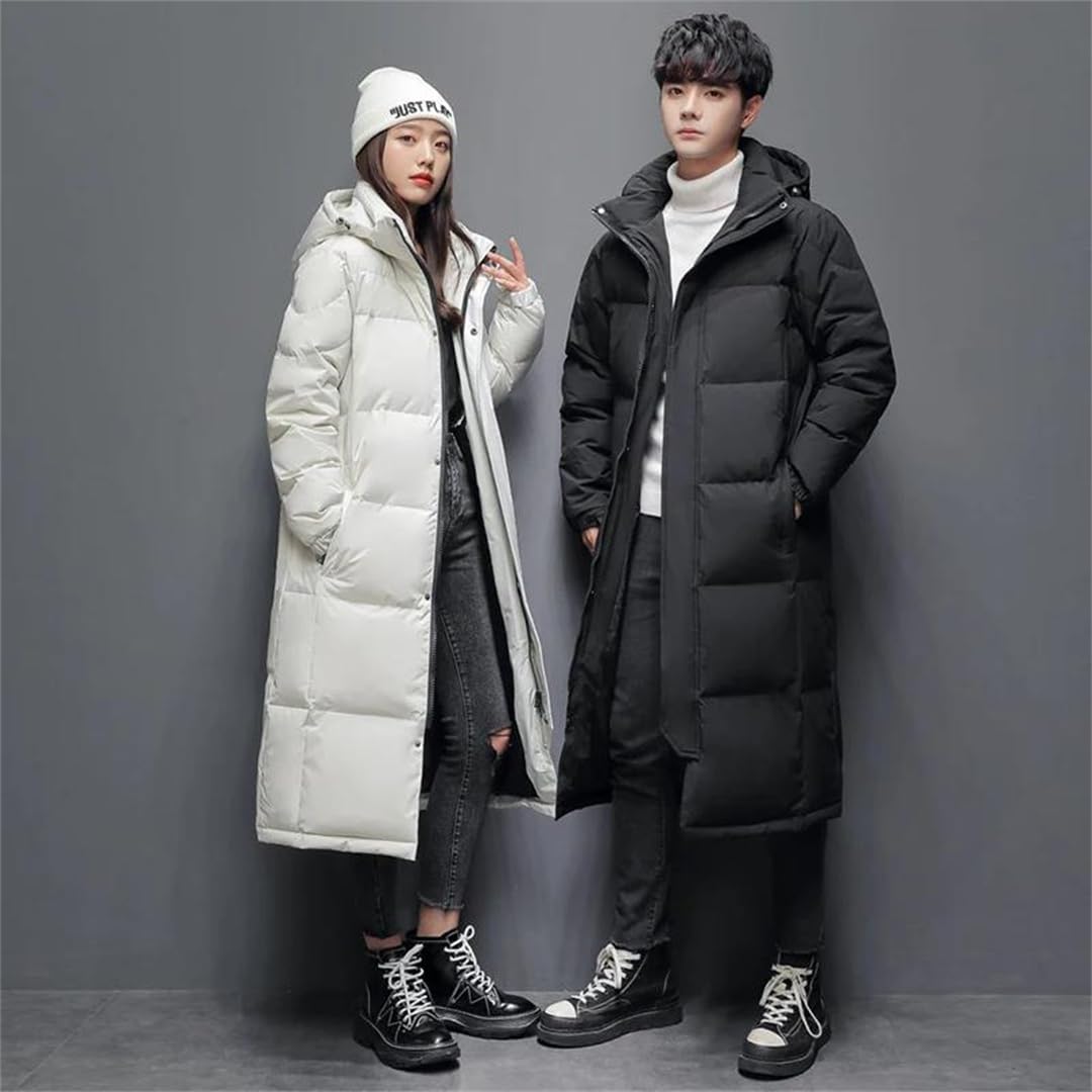 Piumino da uomo Giacche Lunghe Inverno Caldo Leggero Bianco Duck Down Cappotti