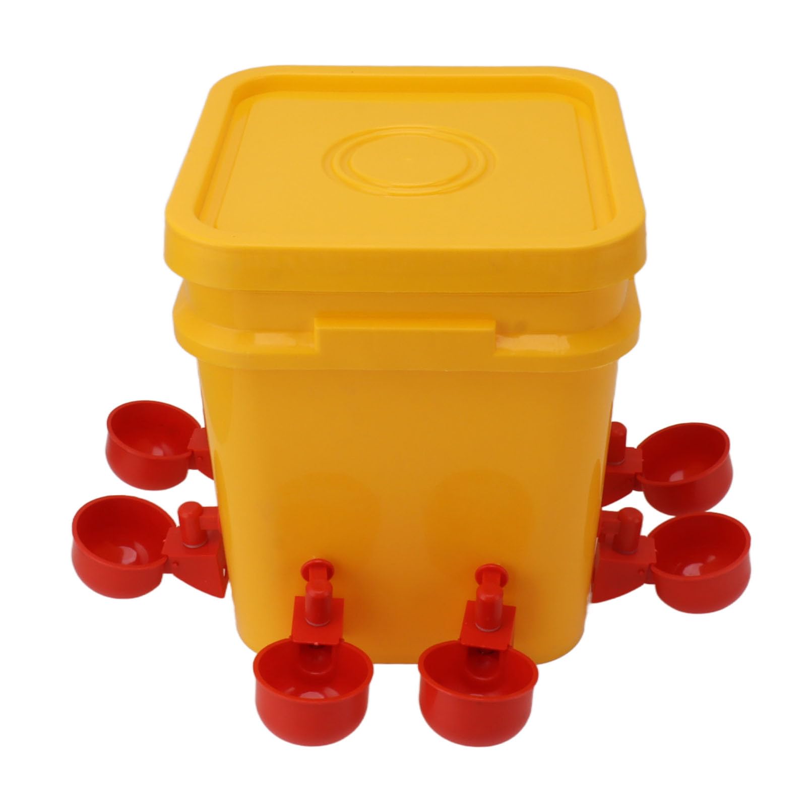 Akozon Bebedero Automático para Pollos, 12 litros, Bebedero para Aves de Corral con Barril y Tazón Azul Grande, Alimentado por Gravedad, Diseño sin Desbordamiento para Patos, Pollos y Pájaros (Cubo