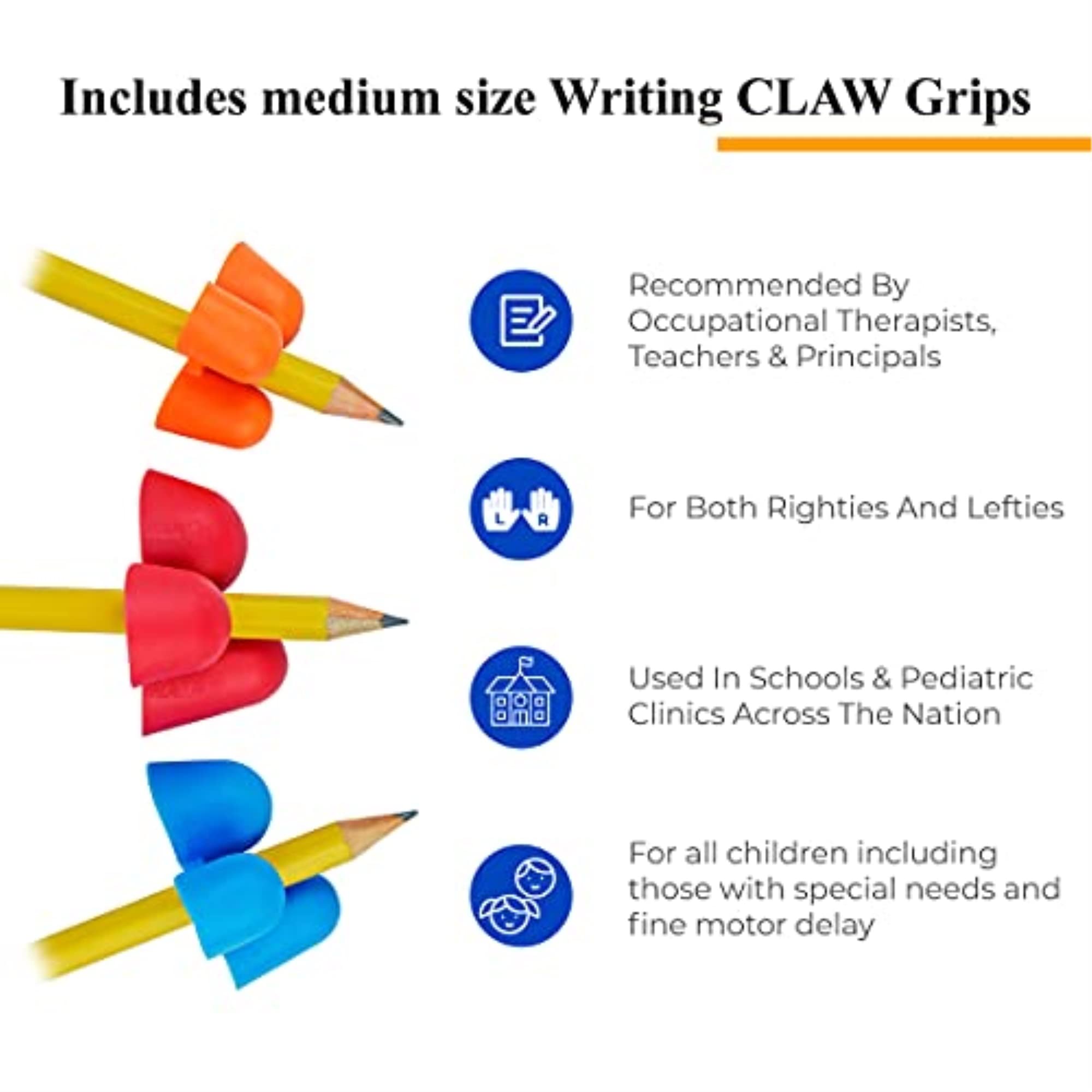 Snapklik.com : The Pencil Grip Writing Claw, Medium Size Pack, Red And ...
