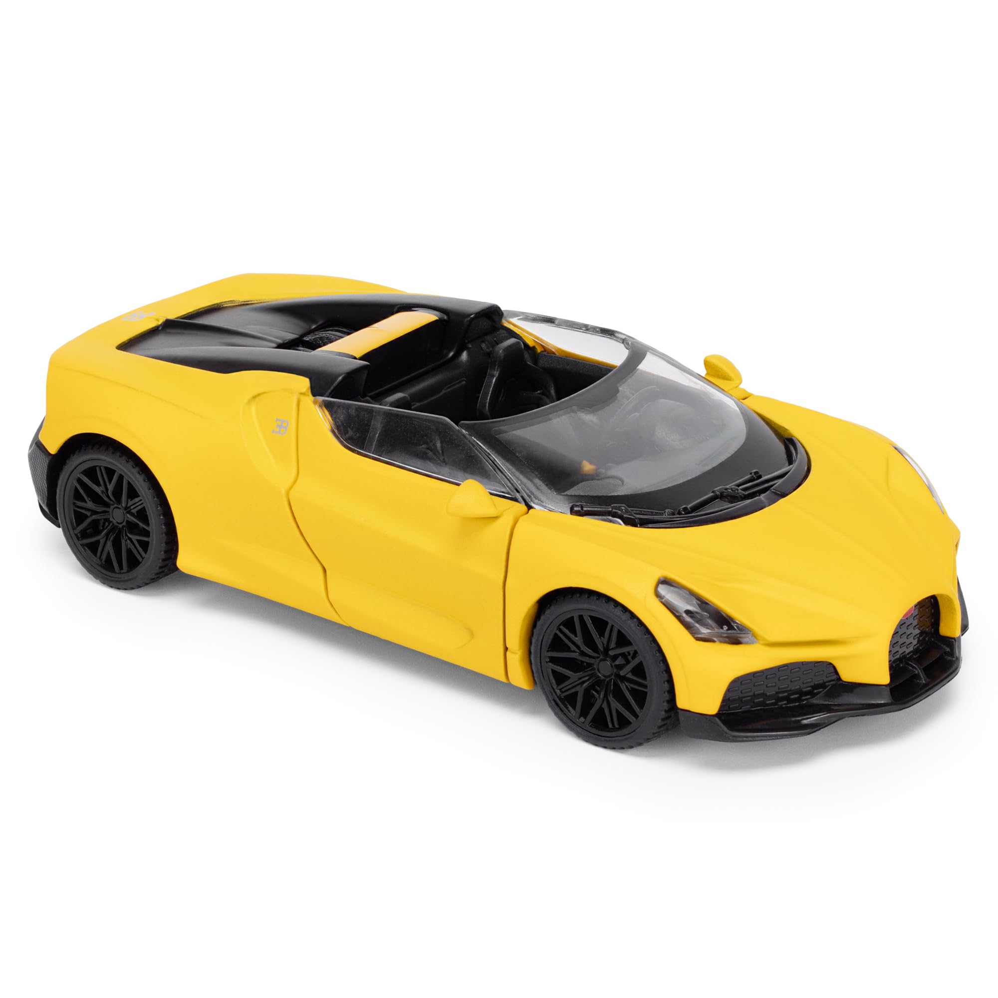 Bugatti Mistral Roadster 1:43 Scale Die-Cast Model Car - Sunbeam Yellow | Detailed Collectors Edition Diecast | Official Licensed Product