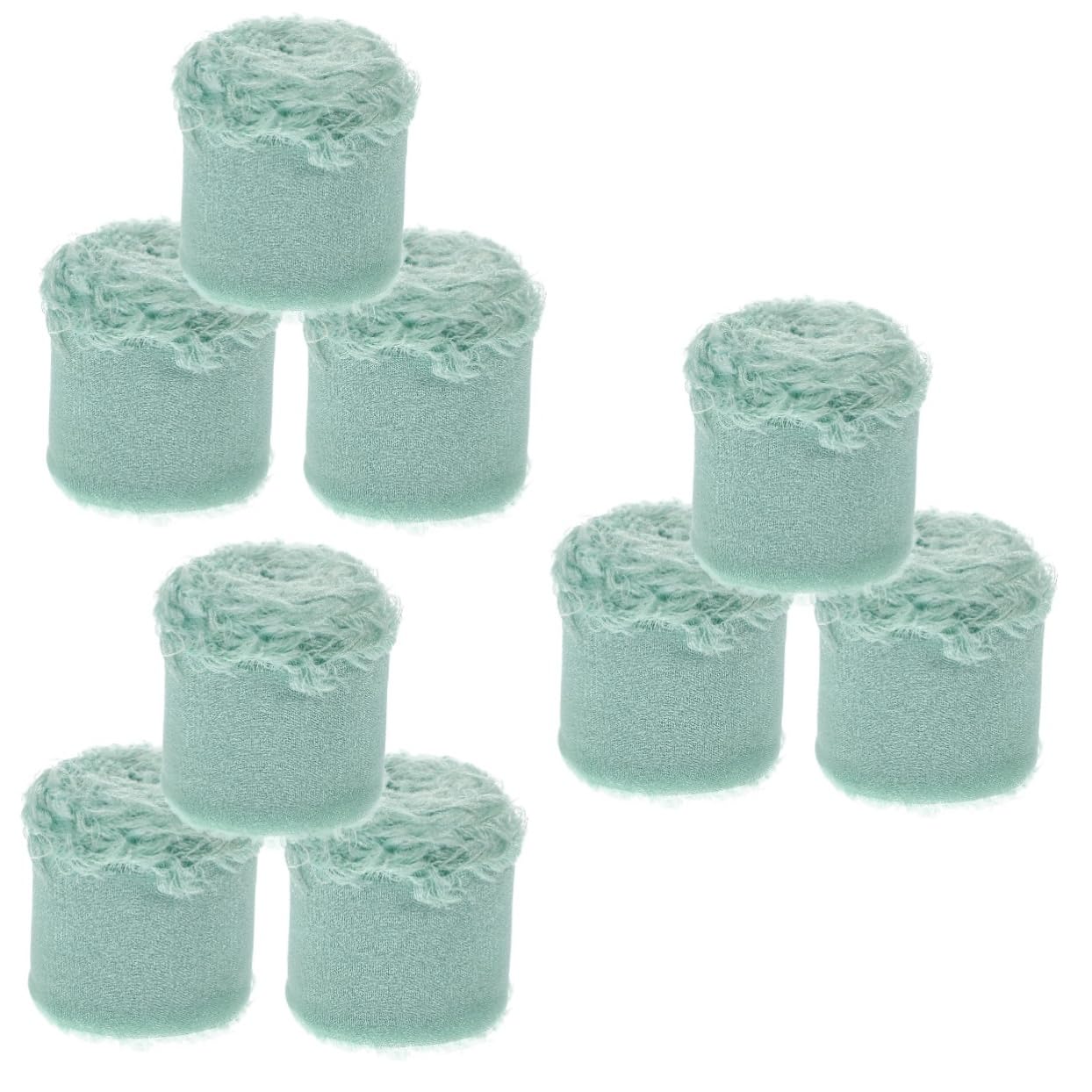 Rubans à franges satin TEHAUX : 9 rouleaux décoratifs pour bouquet et mariage