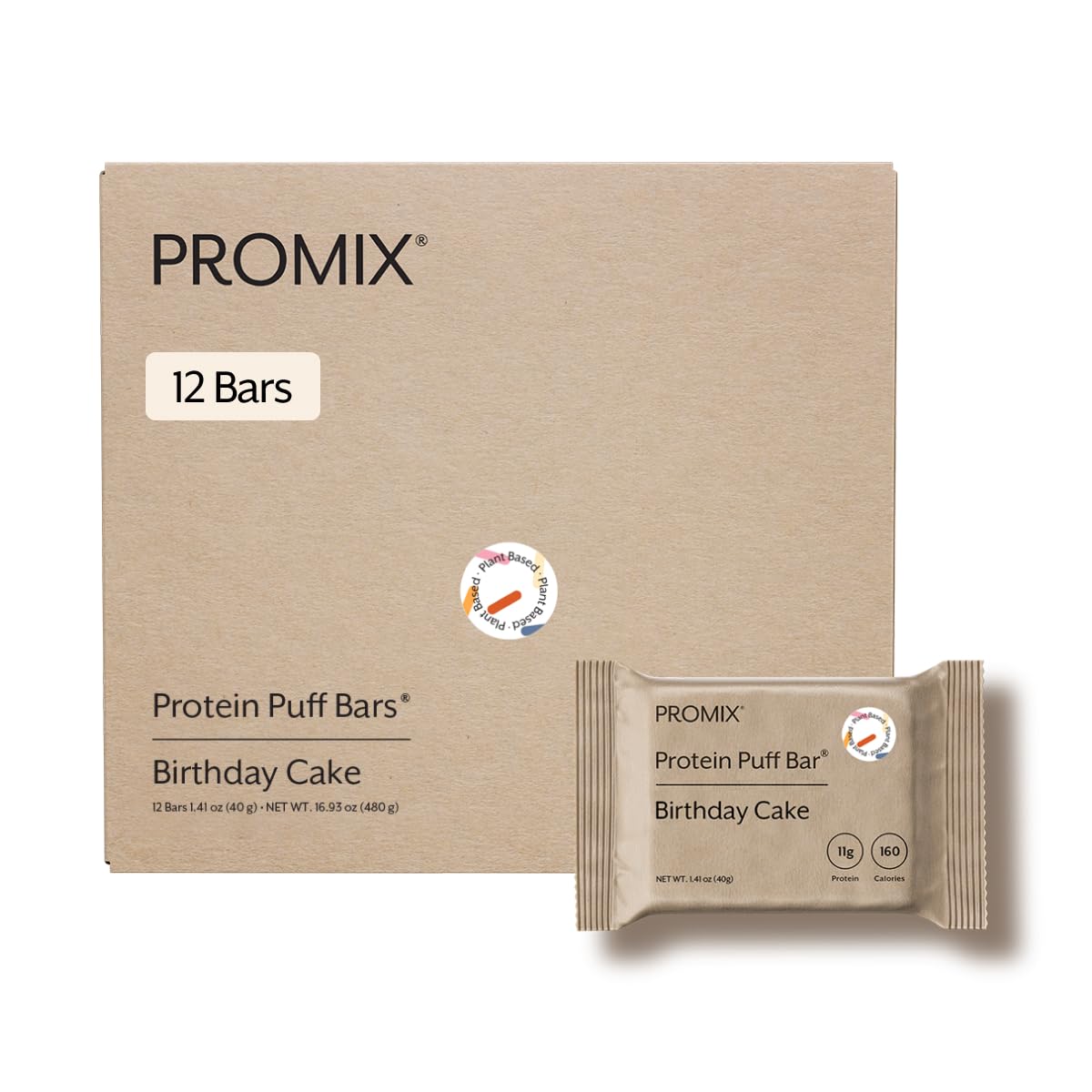 Promix Nutrition Plant-Based Puff Bars, Variety Pack - 12 Bars — Amazon image 9
