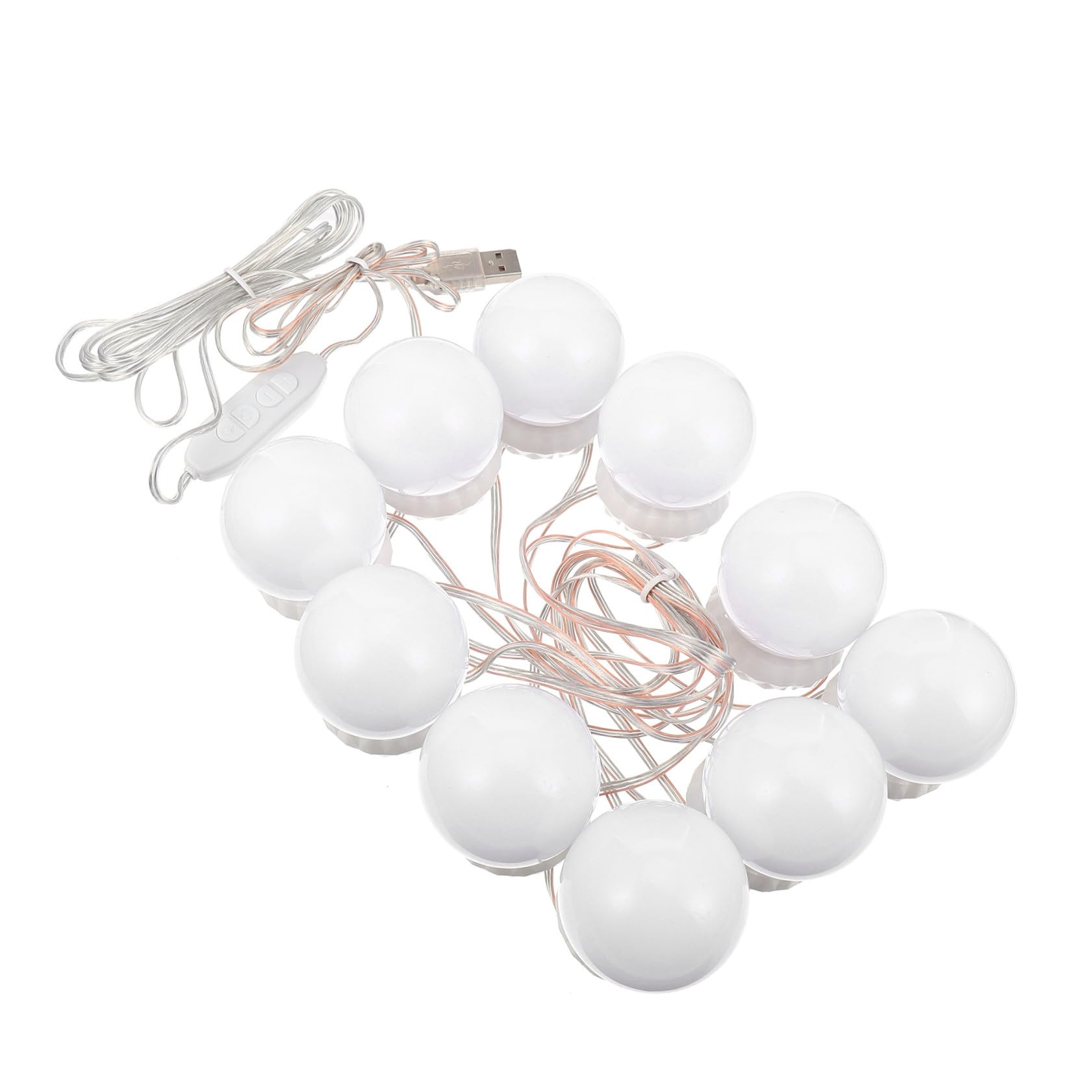 Kit D’éclairage LED Usb 10 Ampoules pour Miroir de Coiffeuse