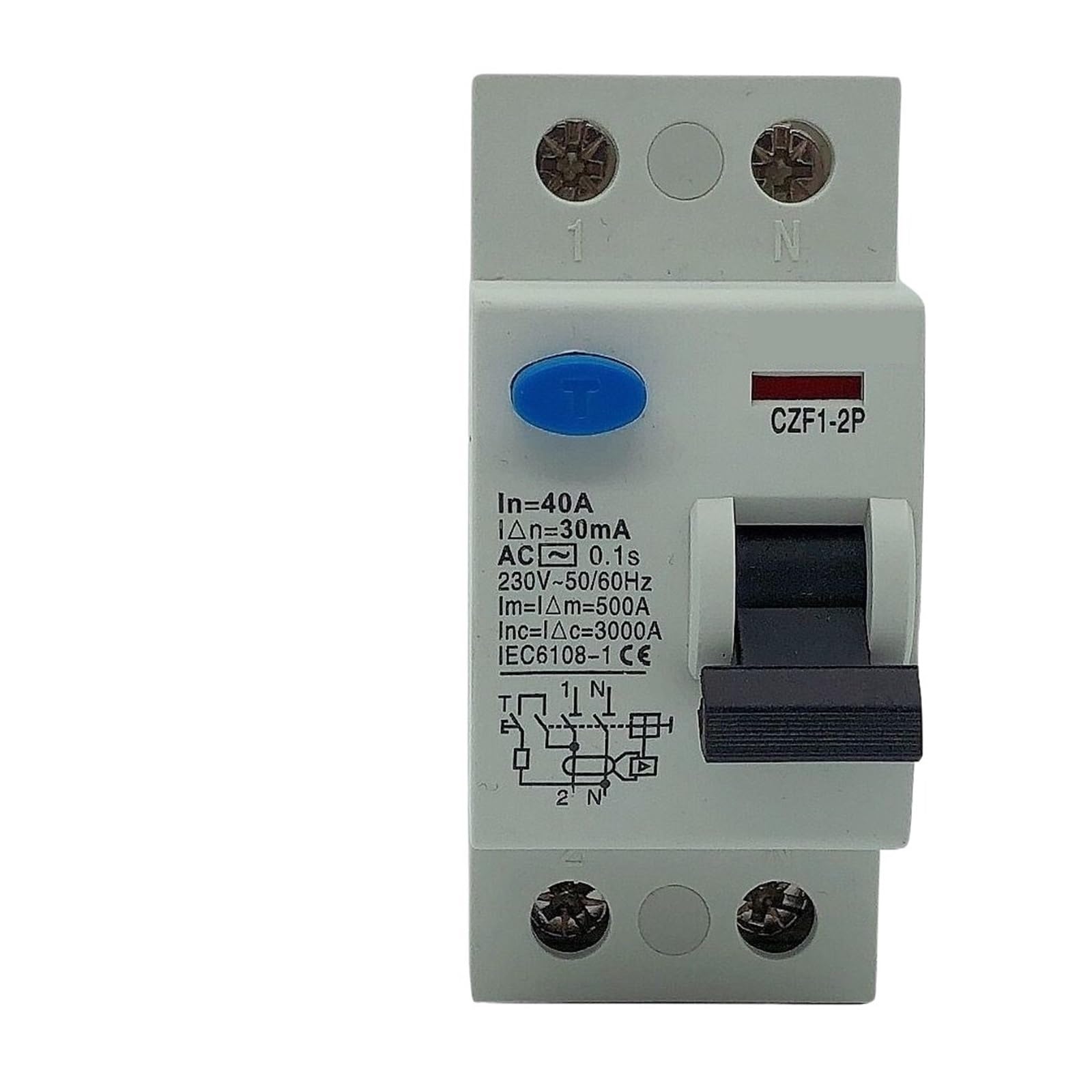 Disjoncteur différentiel 2P 63A Type A RCCB pour éliminer les risques de fuite de courant