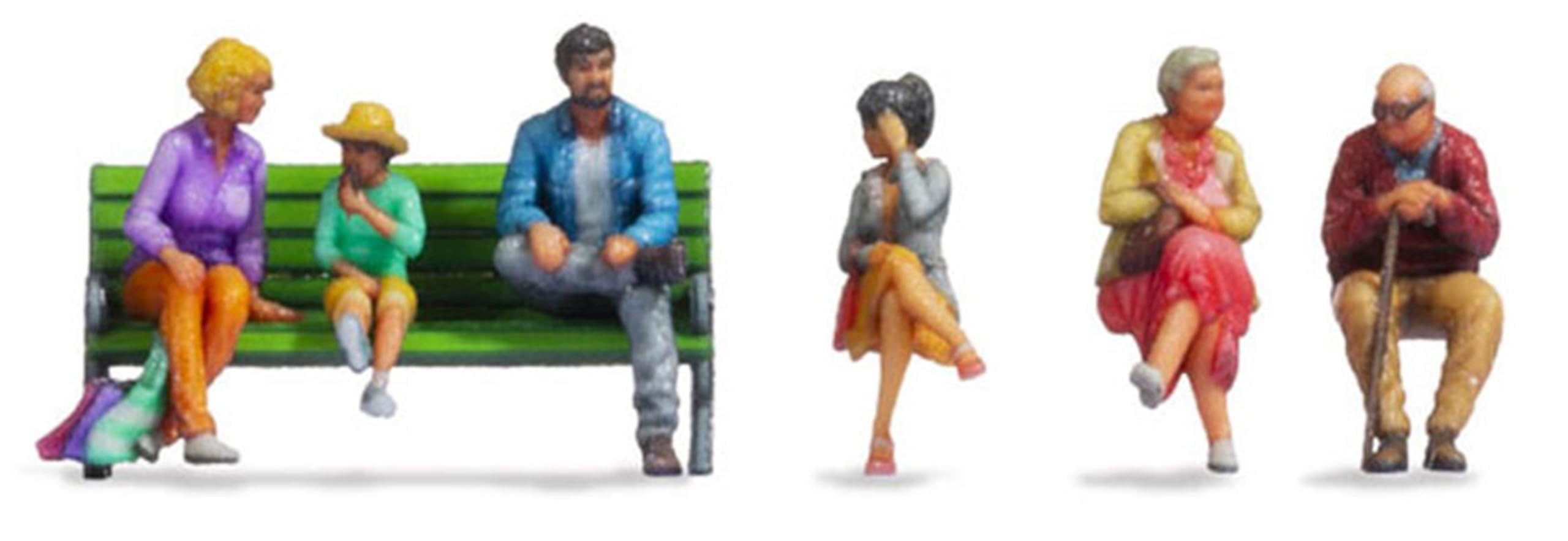 Amazon | ロクハン Zゲージ 1/220スケール 極小フィギュア 座る人々