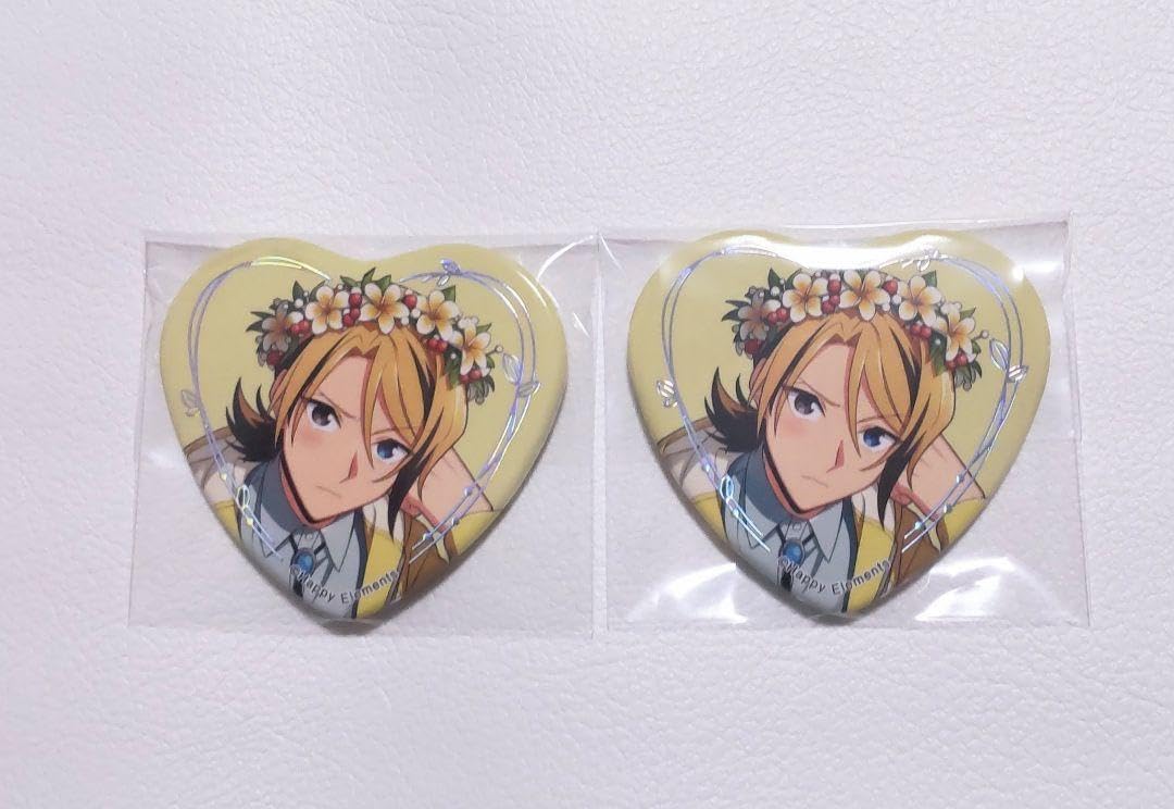 エリオスR ジュニア　缶バッジ エリオスR レオナルド・ライト・ジュニア 3周年 花冠缶バッジ2点