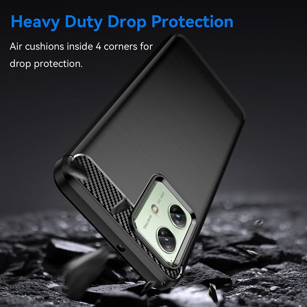 CAXKJE Custodia per Motorola Moto G54 (6.50 Pollice) + [2 Pezzi