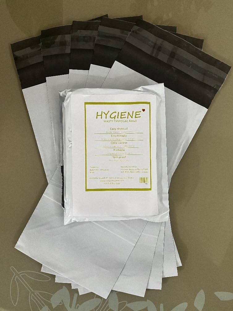 HYGIENE 5"x10" Leakproof Sanitary Disposal Bags Pack of 3 (25 Bags Per Pack, Total 75 Bags) for Sanitary Pads, Baby Diapers, Panty Liner, Tampons, Condoms (B0DDLGKT74) Amazon Price History, Amazon Price Tracker