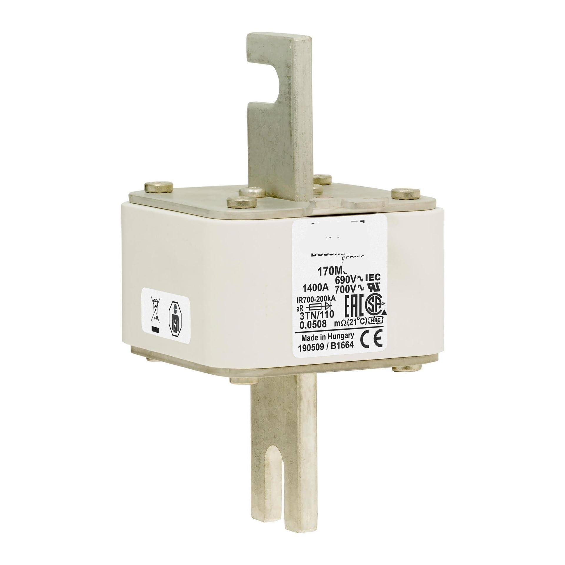 Fusible 170M6215 cartouche de rechange industrielle tension 690V