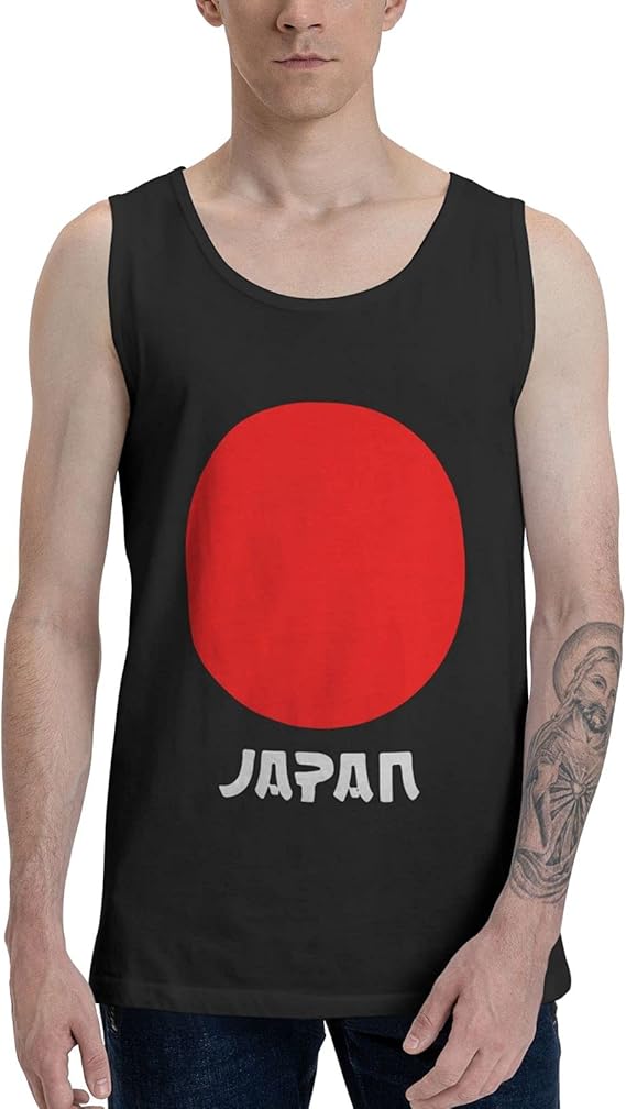 Amazon Co Jp Japan 日本の国旗 日の丸 タンクトップ ノースリーブ シャツ タンクトップ メンズ Cotton 夏 丸襟 トレーニング 薄手 綿柔らかい 通気性 涼む 吸汗 速乾 軽量 袖無 縮まない ゆったり 日常 シンプル ワークアウト筋肉 ファッション