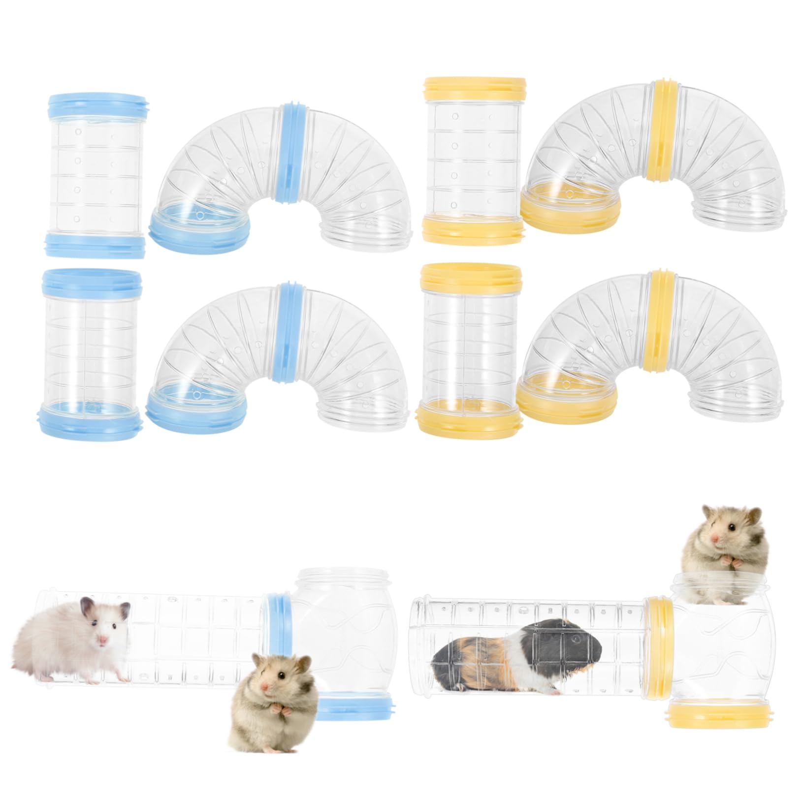 Hamstertunnelröhre Transparentes Pp Röhrchen 2 Satz für Kleintiere