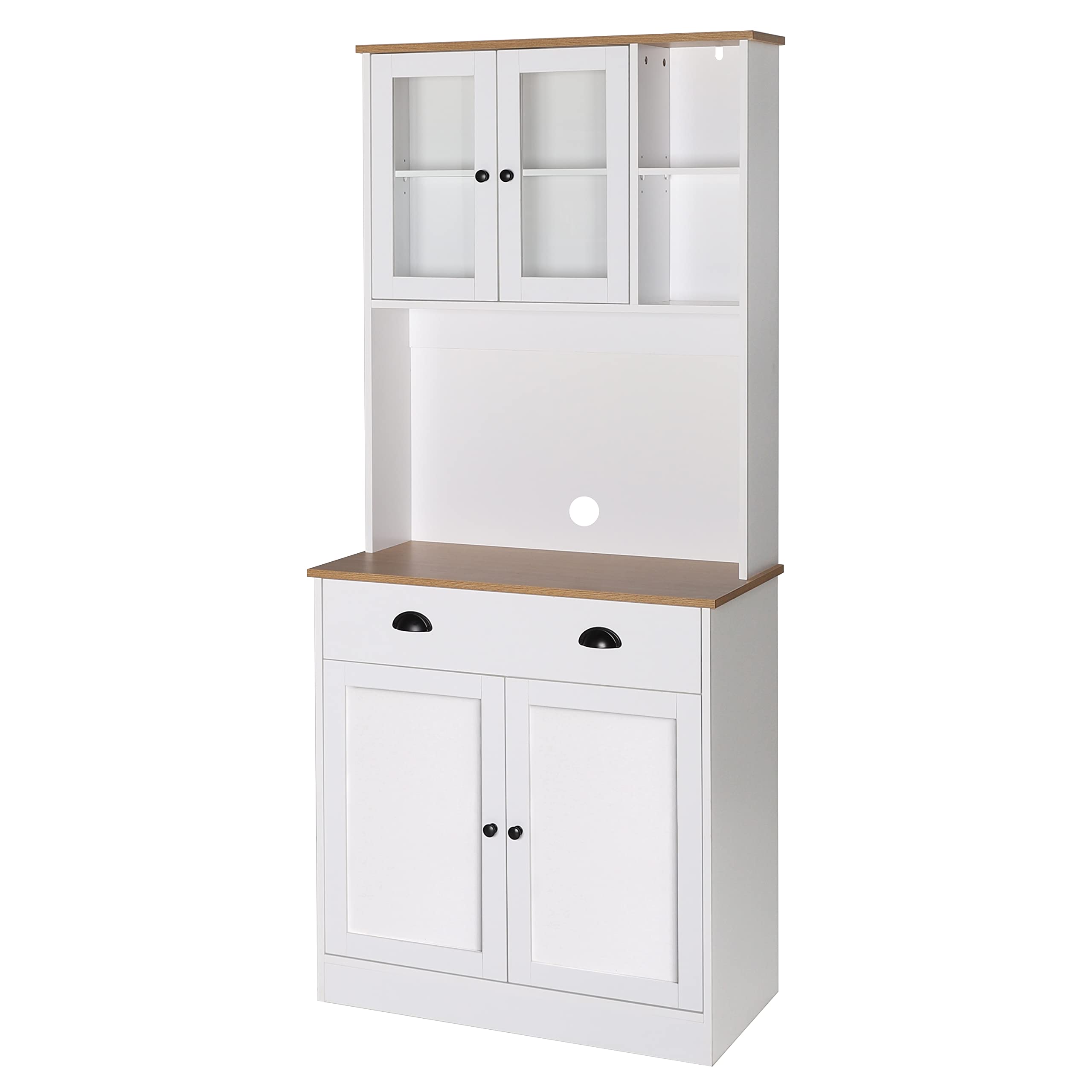 Buy MUPATER 72'' Kitchen Pantry Storage Hutch with Microwave