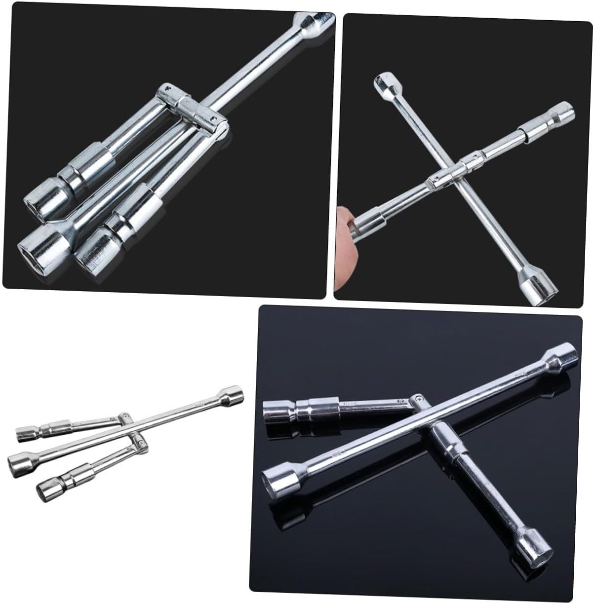 Cabilock Way Car Tire Wrench Compact Wheel Lug Nut Remover for Easy Repairs Durable Design Ergonomic Grip for Comfortable Use for Trucks Suvs and