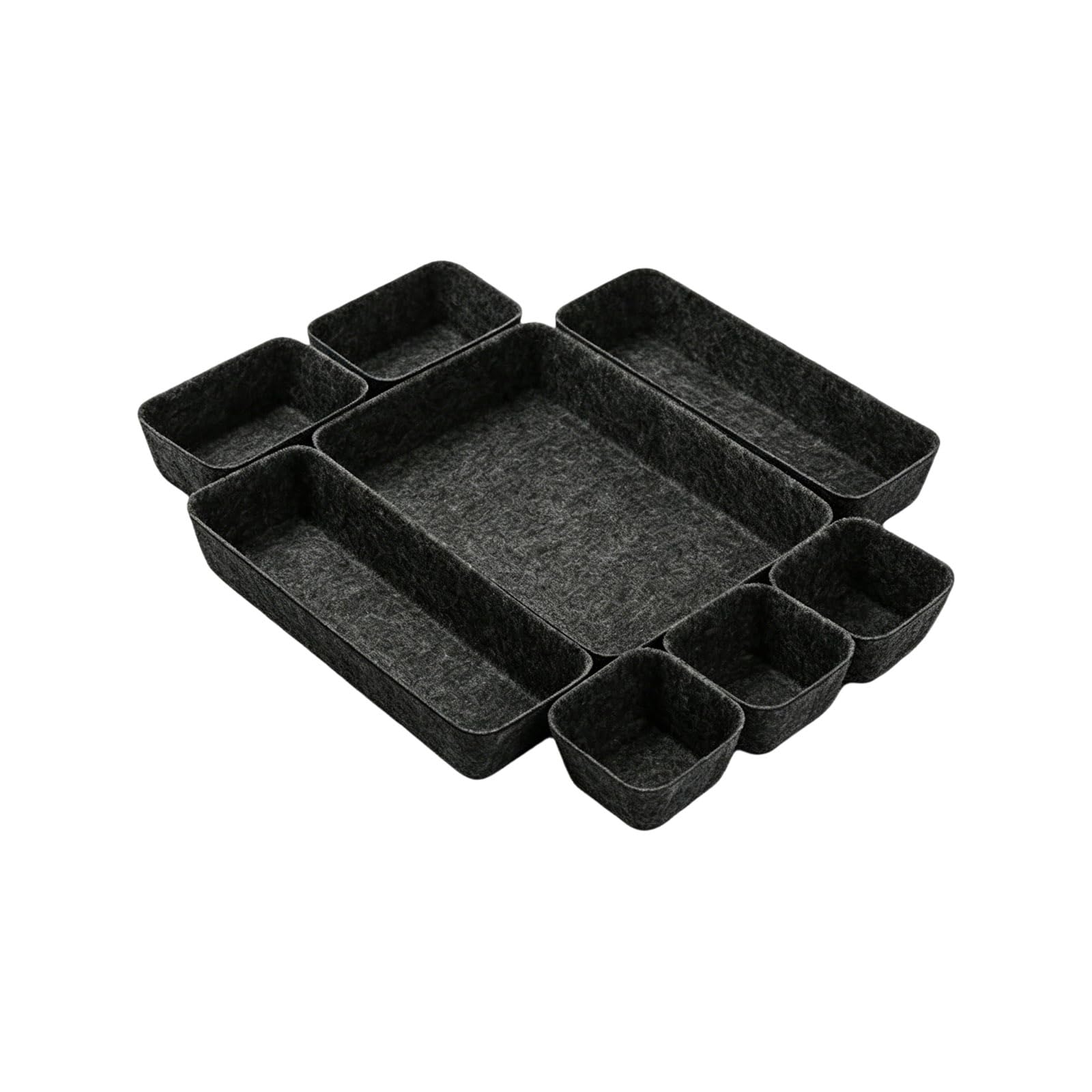 YROHGKPN Modularized Stackable Felt Jewelry Box with Drawer Componentized Jewelry Organizers for Safe Keeping of Valuable Accessories Felt Organizers