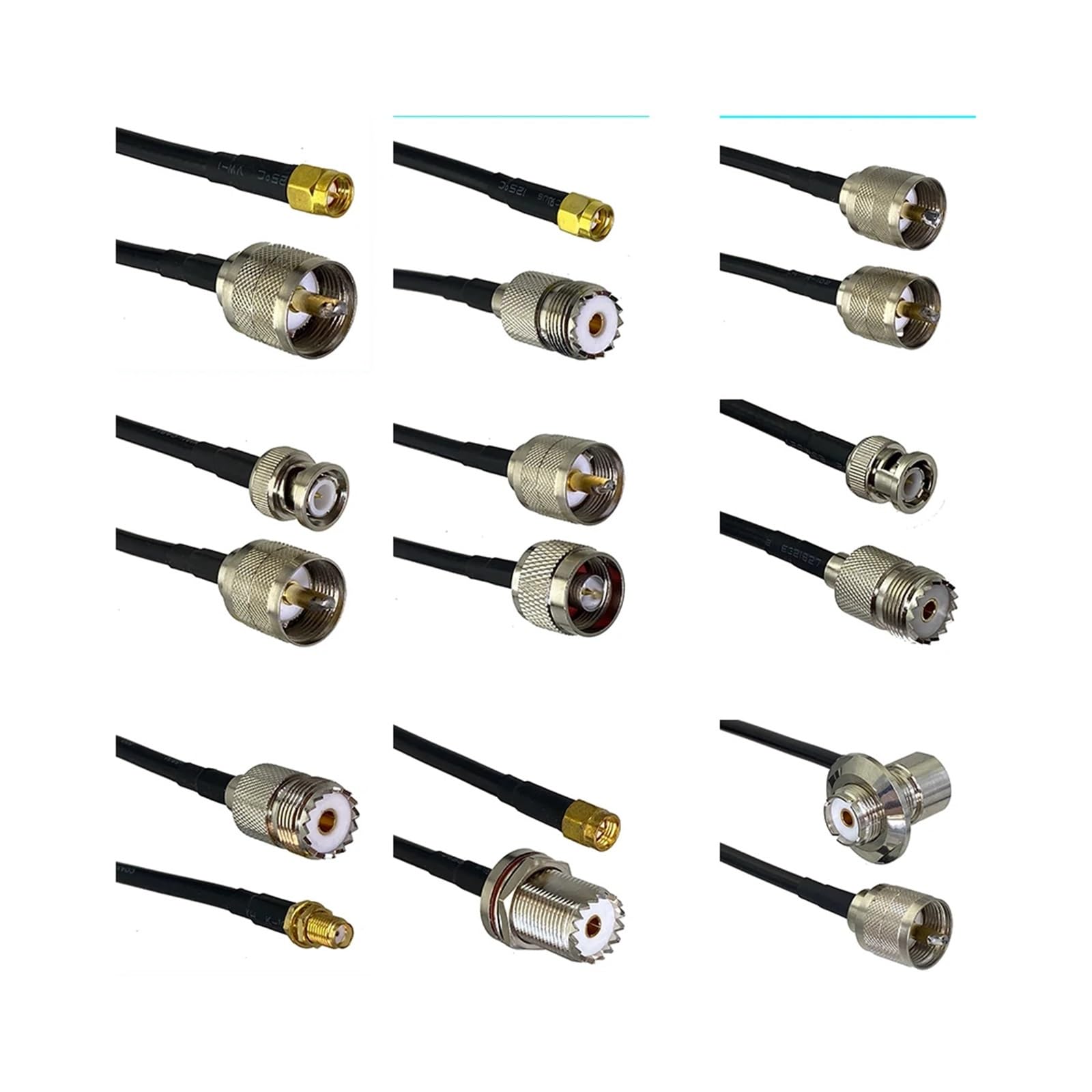 Cavo Jumper RF Dritto E Ad Angolo Retto Da RG58 UHF PL259 SO239 A Spina Maschio/N BNC SMA Jack Femmina, 6 Pollici ~ 10 M(SO239 Fnut to SMA F,10M)