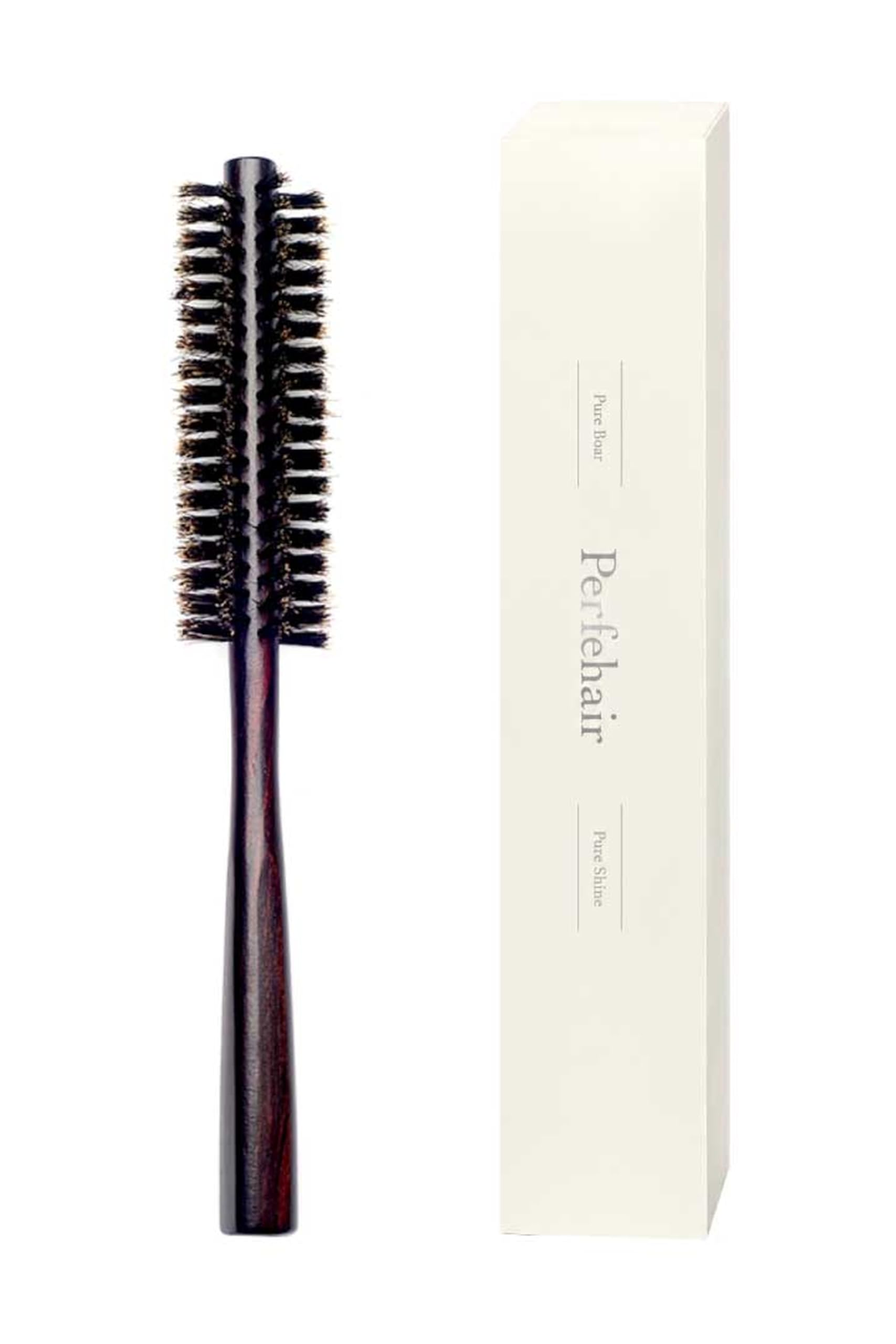 Amazon | Perfehair 天然猪毛100%ロールブラシ 細い 前髪用 内巻き
