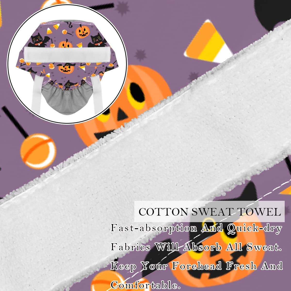 DEYYA 2 Packs Adjustable Working Caps, Bouffant Hat with Buttons, Stretchy Band Tie Back Scrub Hats for Women Men Deer Skull Black Background, Multicoloured 10, Medium-3X-Large