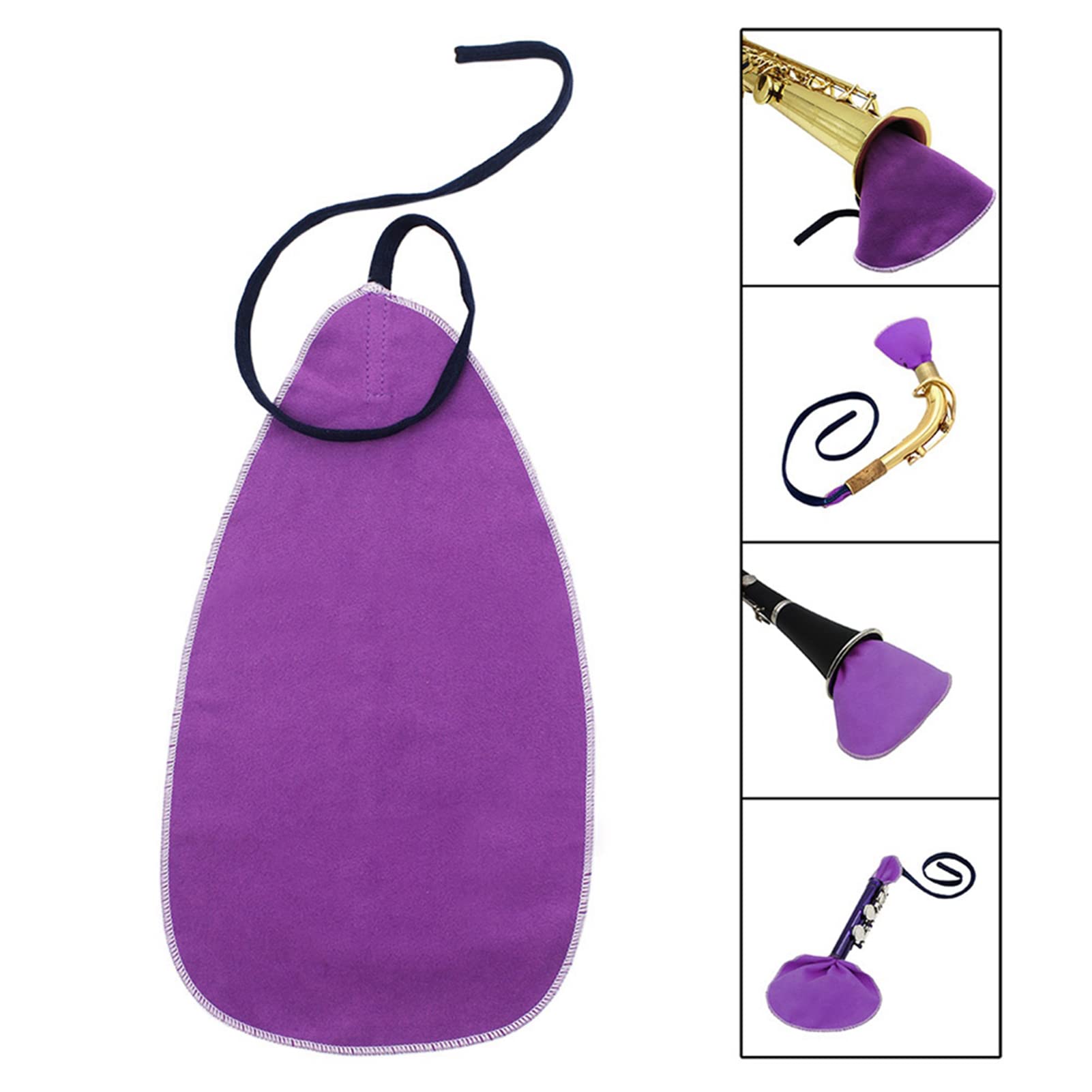 ASNOMY 5 stuks reinigingsset voor fluit, accessoires voor dwarsfluit, grote microvezelreinigingsdoek, doek, voor het onderhoud van de saxofoon klarinet