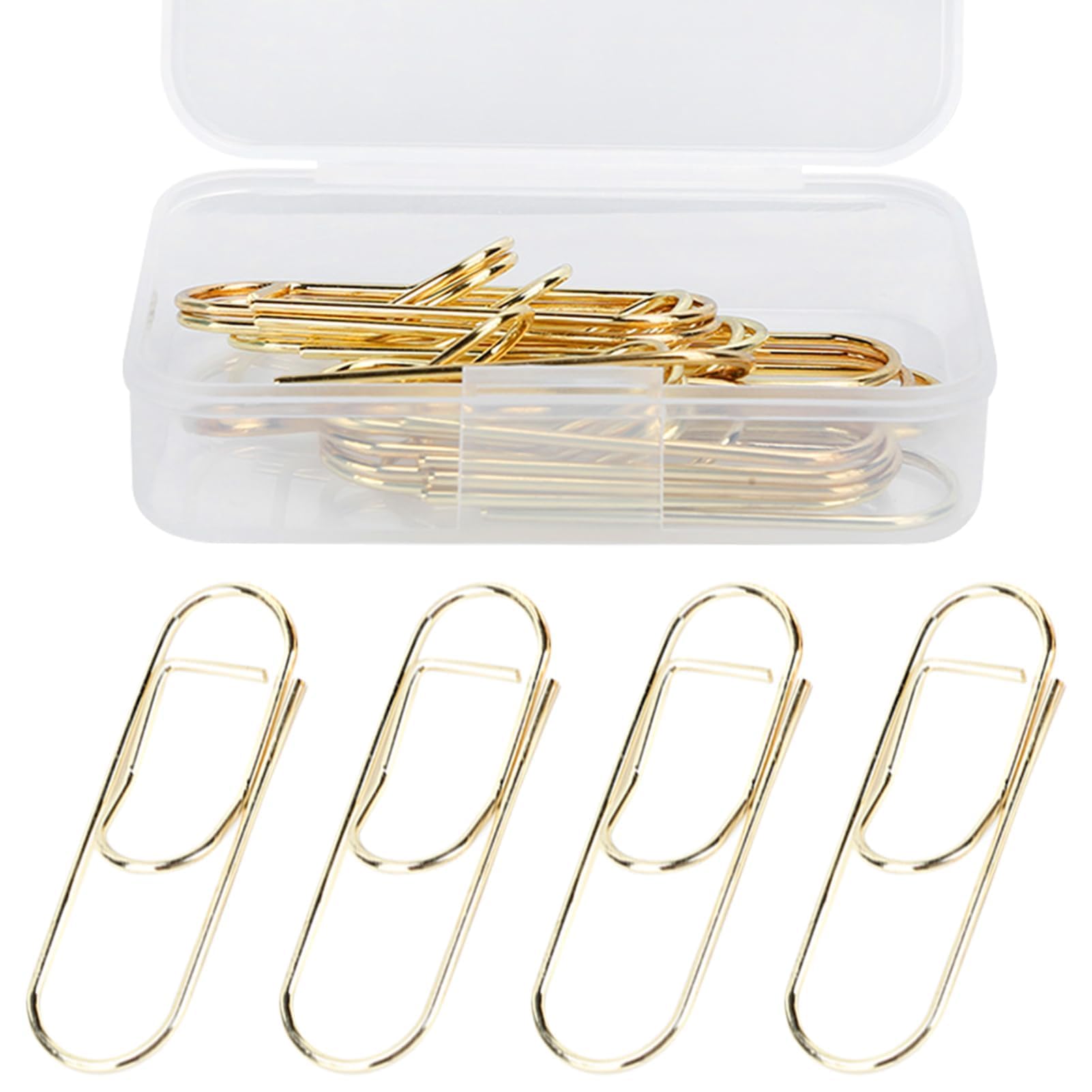 24Pcs Pen Clips, Pencil Holder Clips Metal Pen Clip Holder Carbon Steel Notebook Bills Pencil Holders Paper Clip Stationery Tool, Gold