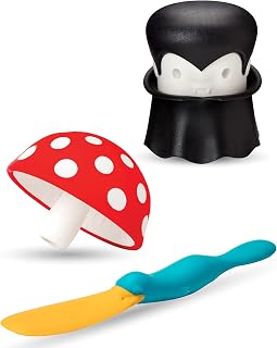 OTOTO Magic Mushroom Foldable Kitchen Funnel + Splatypus Jar Spatula + Gracula Garlic Crusher (Pack of 3)