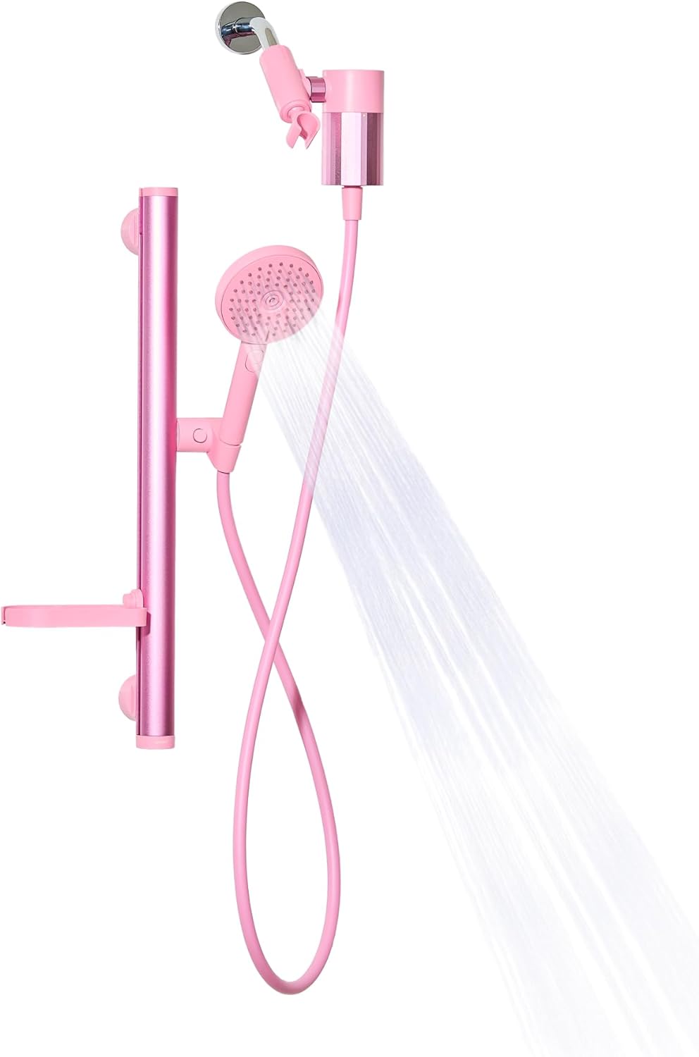 Sproos! - Shower Kit + Filter, Pink - High Pressure, 3 Spray Functions Plus Pause, Extra Long 70 Inch Hose - Eco-friendly Materials - Easy DIY Installation - High Pressure Performance - Pink