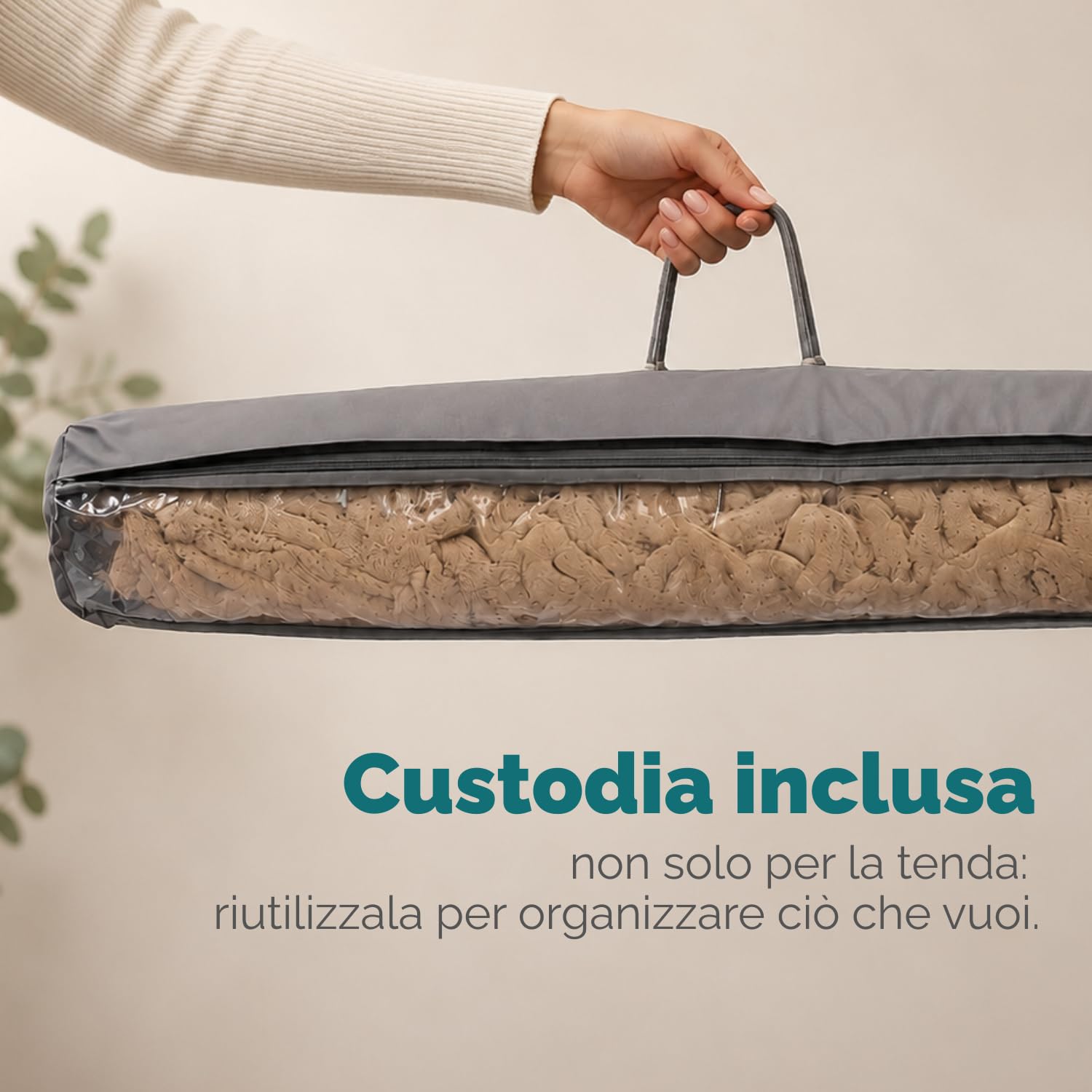 PALUPLUS Tenda a Corda Effetto Peluche Antimosche, misura 90x220 cm, tenda per porte e finestre, moschiera a pannello, 36 catenelle a caduta, zanzariera per insetti -8805F -1,2 (Beige)