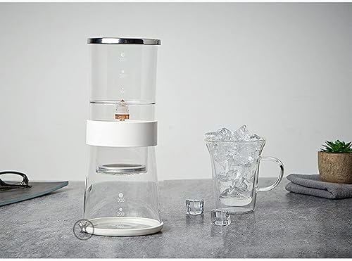 Miniatura 7 de Cafetera de goteo de hielo de 13.5 fl oz para cafetera, filtro de vidrio para cafetera, cafetera, café expreso, cocina barista, con filtro