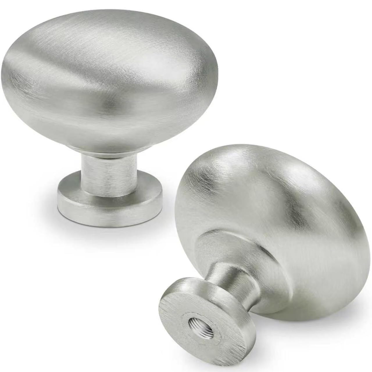 10pcs Brushed Nickel Cabinet Knobs Pull Solid Zinc Kitchen Drawer Handles