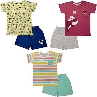 LuvLap Printed Half Sleeve Boys T-Shirt & Shorts Sets, For Baby, Infants & Toddlers, Multicolour, 100% Cotton, Baby Boy Dr...