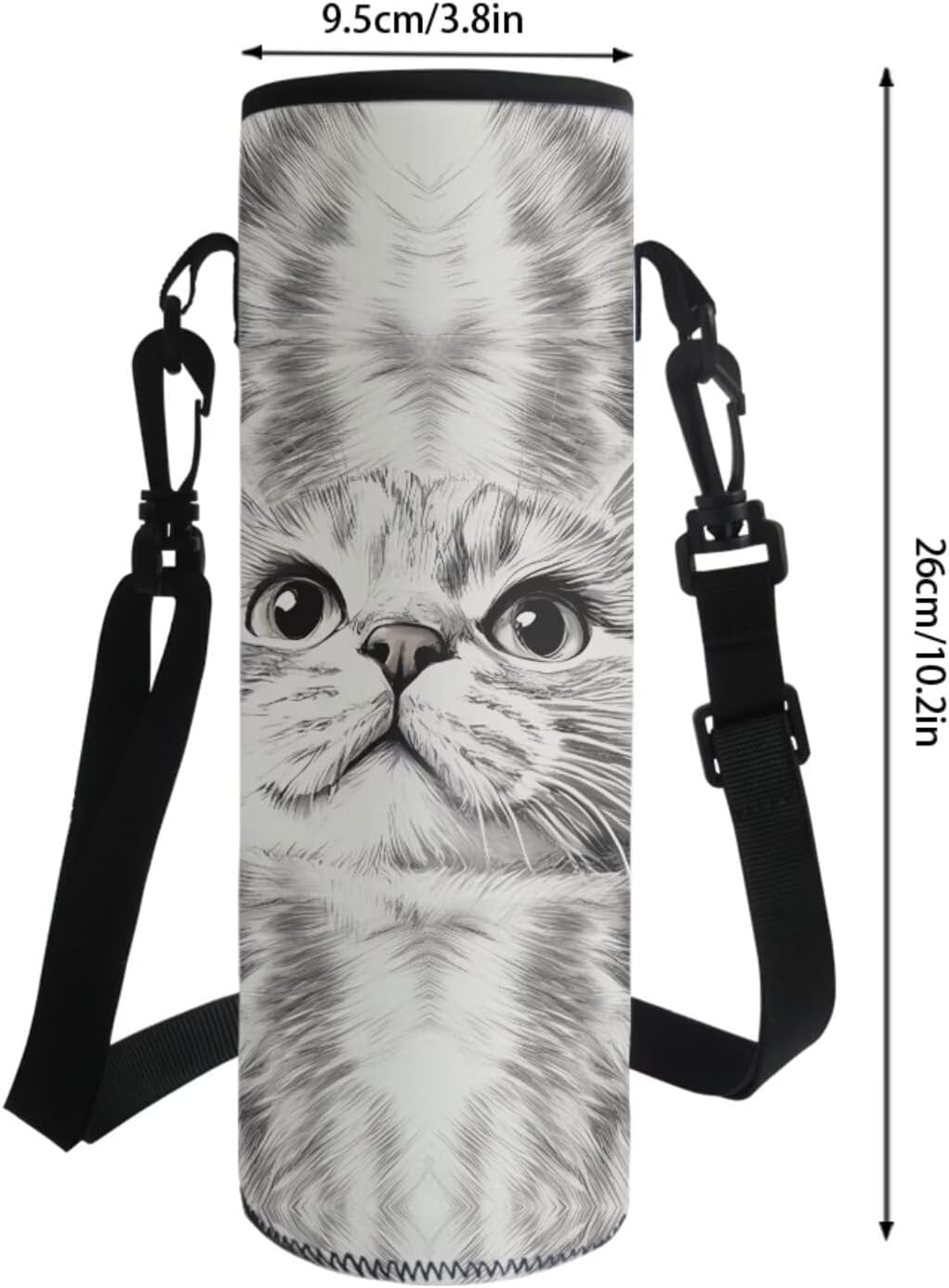 Cat Pattern School Backpack with Lunch Box Pencil Pouch and Water Bottle Holder for Teen Kids Elementary Primary Middle High School Bag Set