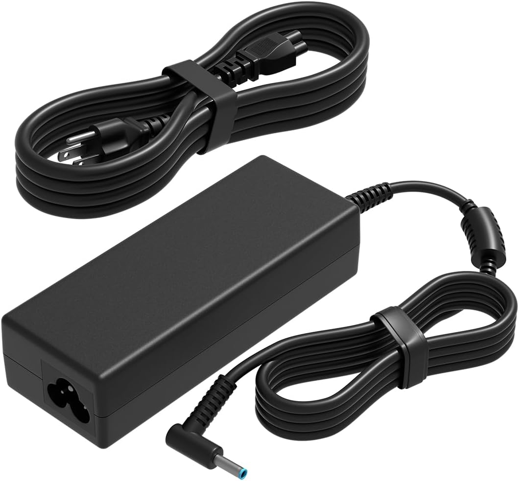 65W 45W Smart Blue Tip Compatible with HP Envy x360 13 15 17& Elitebook 840 850& Pavilion& ProBook& Stream& Notebook& Spectre 13 Chromebook 11 14 Zbook 14u 15u Laptop Power Adapter
