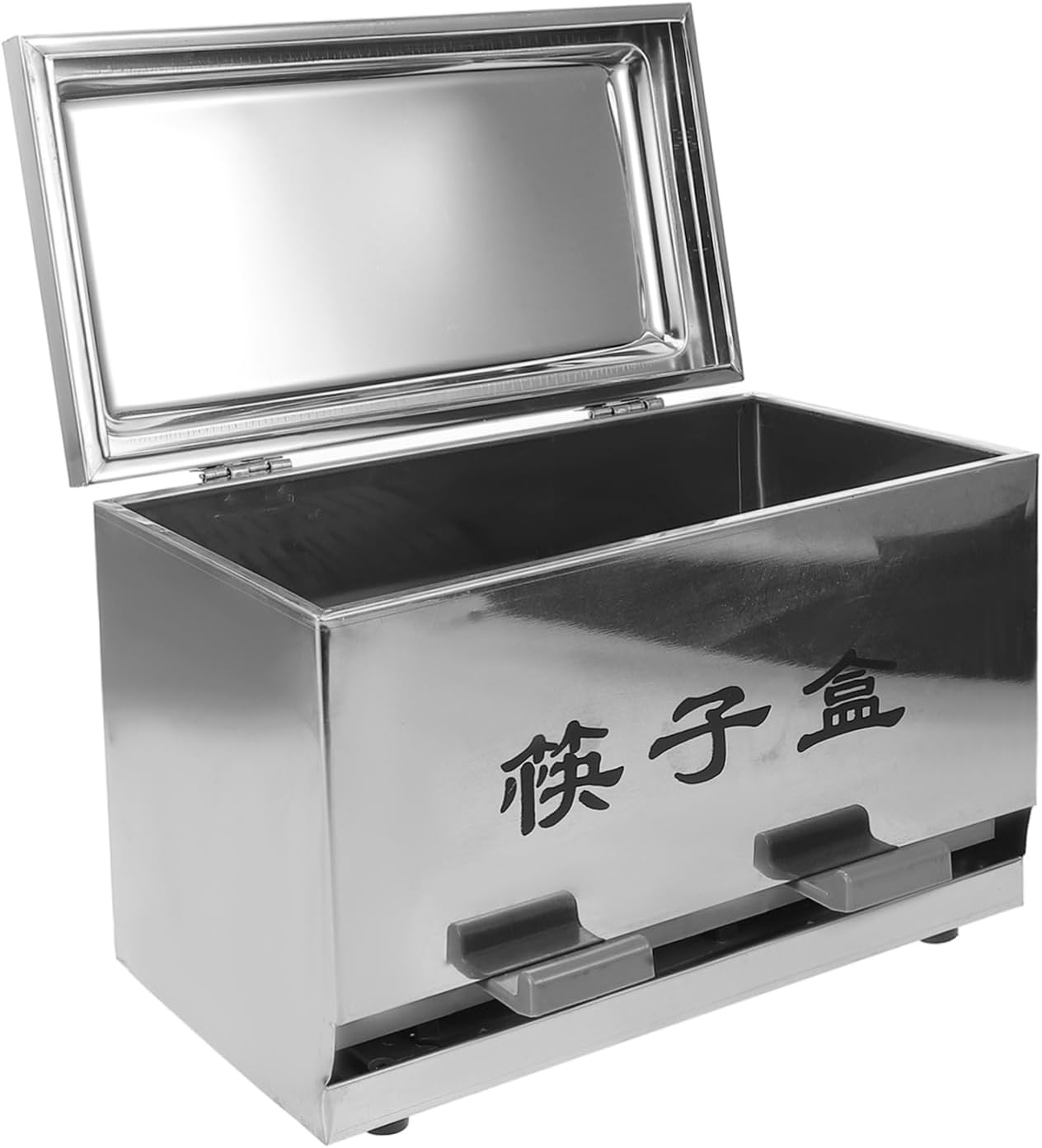 Sosoport Stainless Steel Chopsticks Holder Spacious Kitchen Utensil Storage Box for Countertop High Capacity Cutlery Organizer for Restaurants Home Use