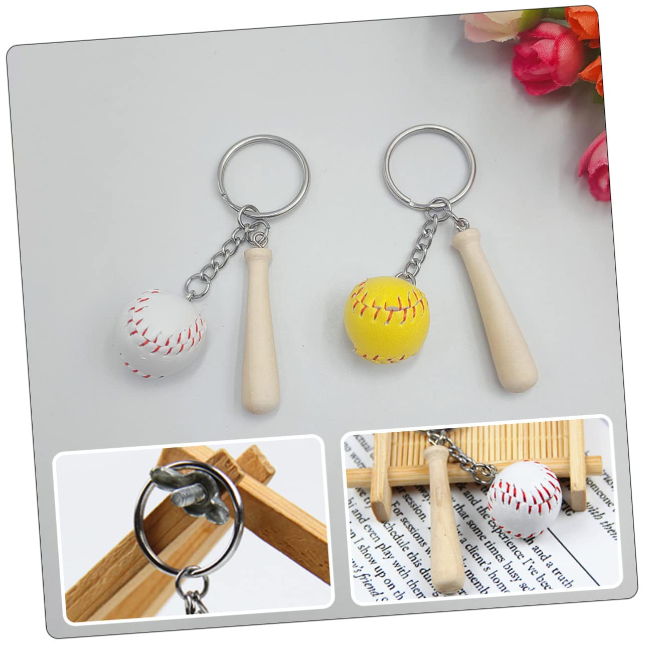 SUPVOX 25 Piezas Llavero Miss Cuero Pelota Deportiva Mini