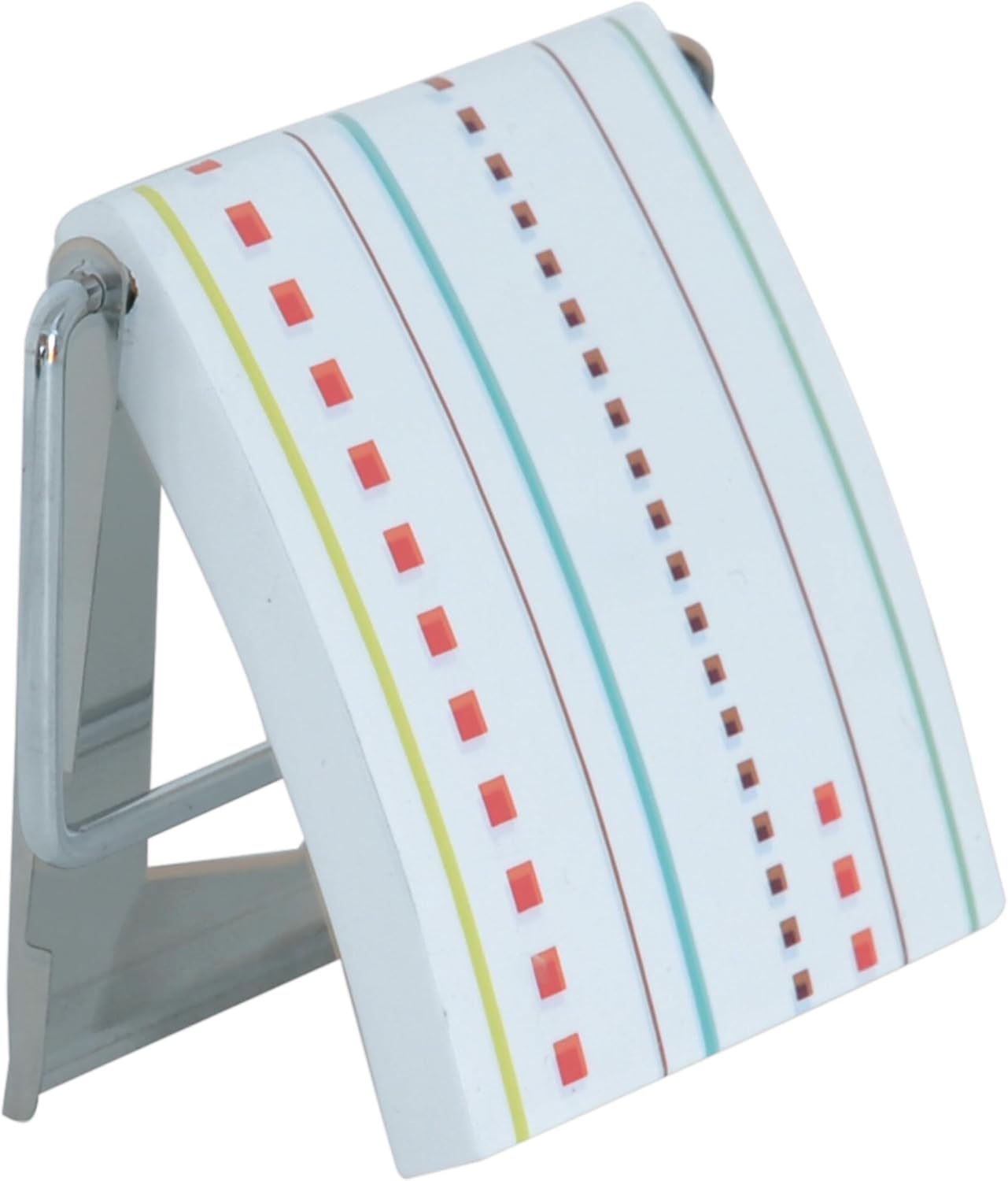 MSV "Color Rain Stainless Steel/MDF Toilet Paper Holder, Silver