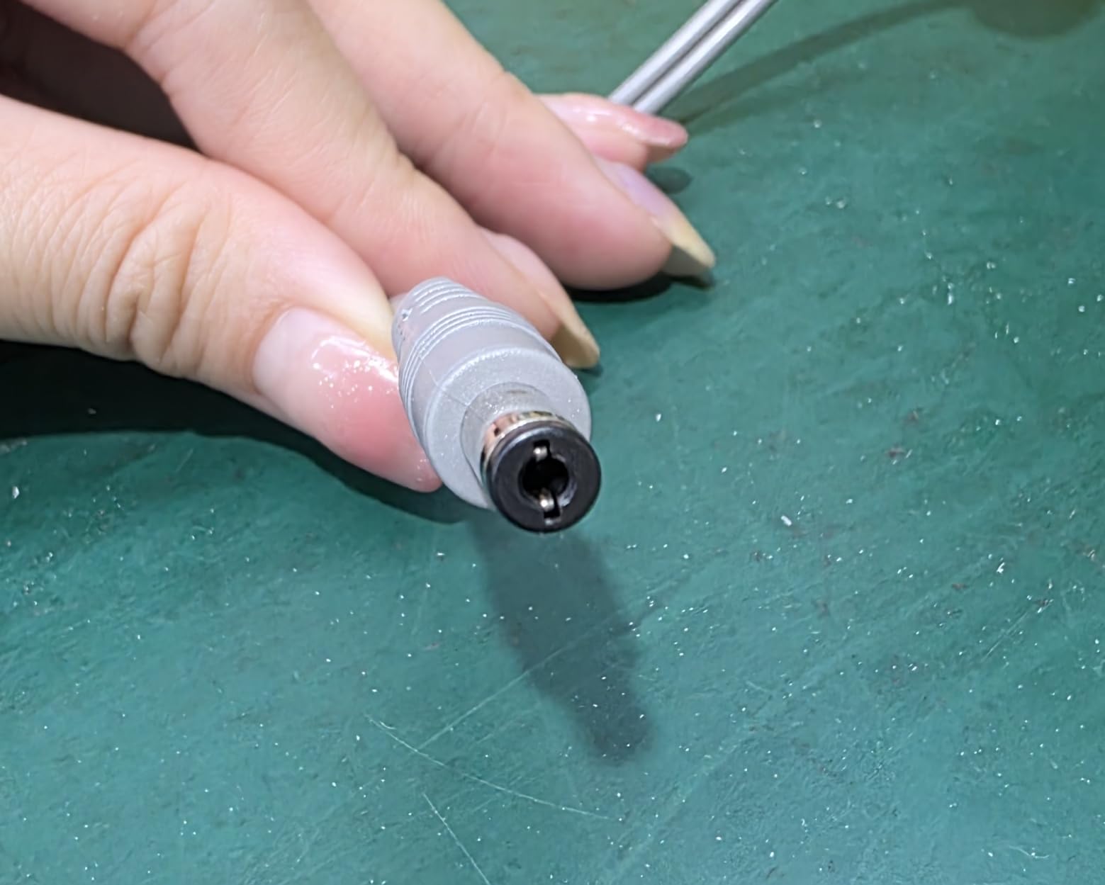 Manipolo per Trapano Unghie, 35000 RPM 12V Manico per Lucidatrice per Unghie Maniglia del Trapano del Chiodo Portatile Manico di Ricambio Professionale, per Manicure, Unghie Lucidate (Argento)