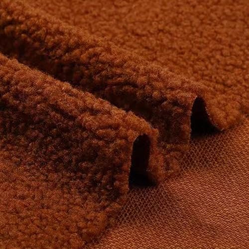 Tela de forro polar Sherpa de piel de cordero, material con forro térmico, materiales de costura para abrigos, suéteres, mantas, sombreros, muñecas,