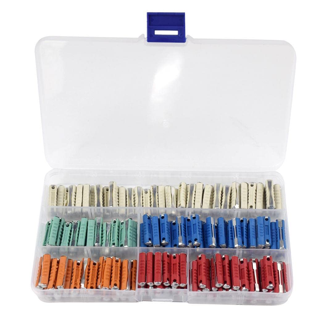 MERISHOPP® 200Pcs European Car Fuses Torpedo Type Auto Fuse Assortment Kit 5A-25A-image-18