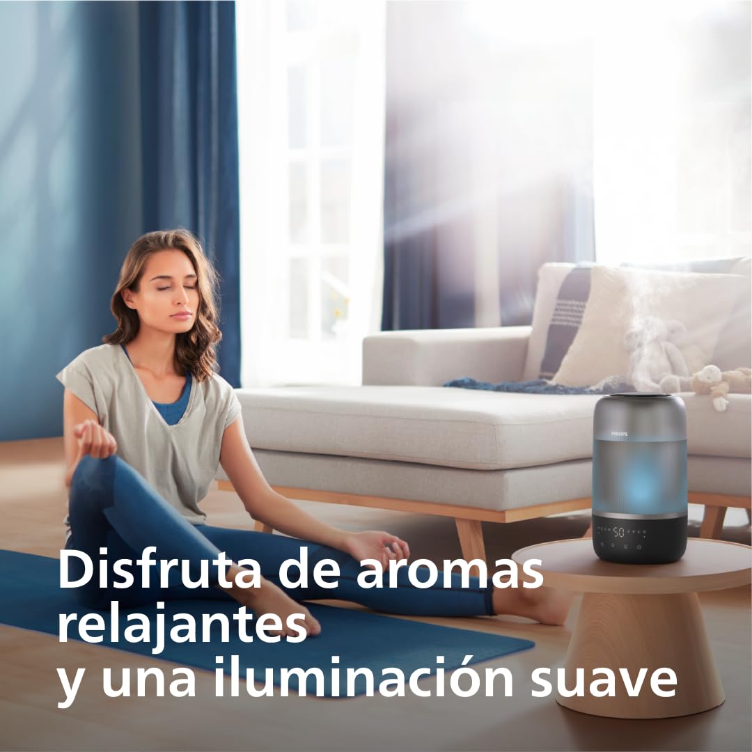 Philips Humidificador inteligente depósito 3 L llenado superior 32 h autonomía 41 m² HU1510/03