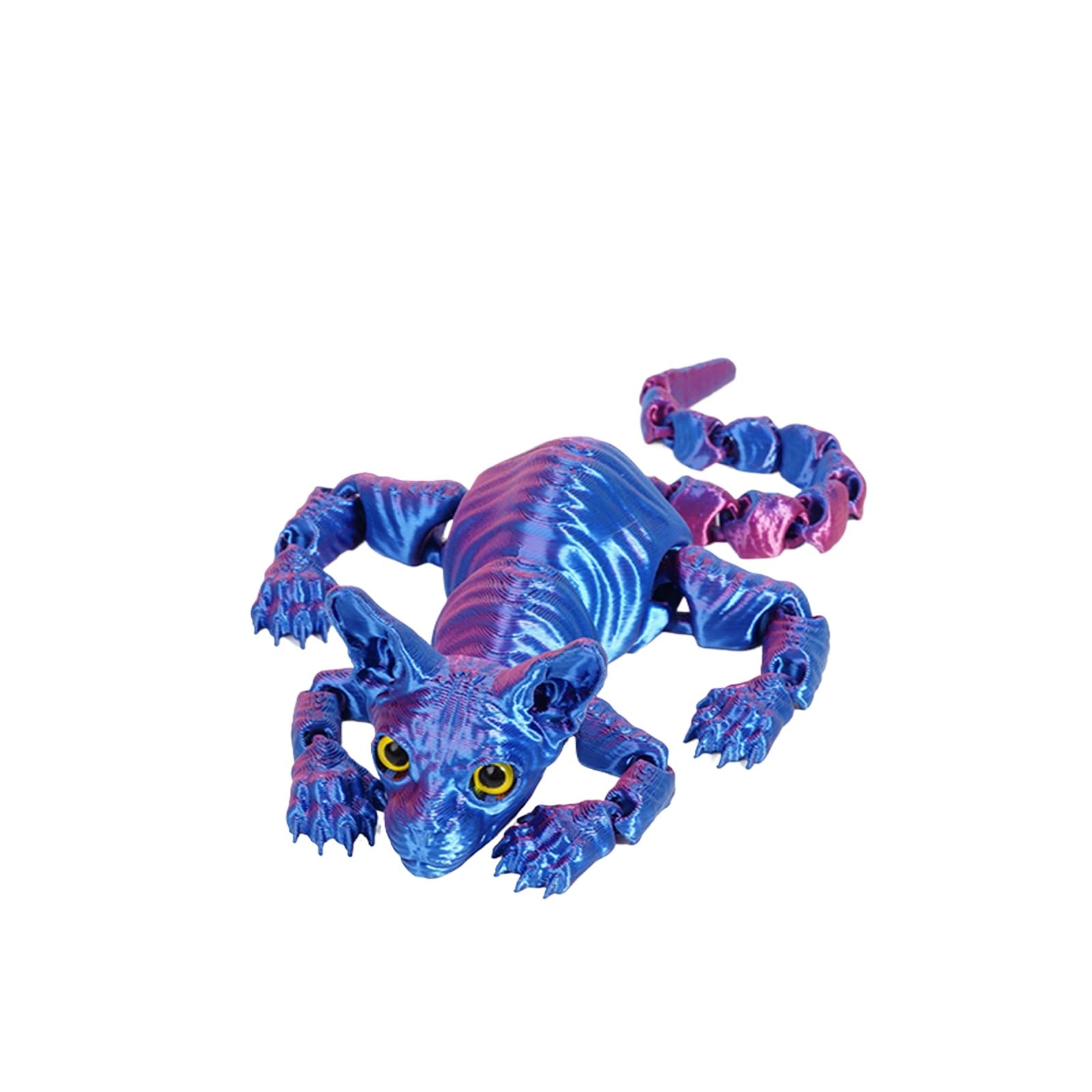 Tiuyii Creative 3D Printed Sphynx Cat Animals Toys Realistic Hairless Cat Figurine Articulated Cat Toy Home Decoration Gifts