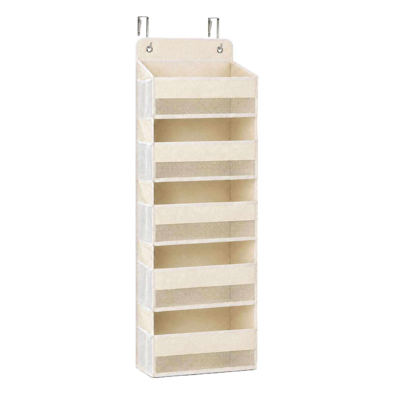 Over Door Storage Organiser, 5-Tier Hanging Shelves with 10 Side Pockets