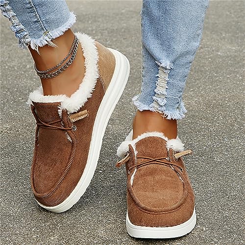 Boots For Women Ankle Booties Winter Warm Fur Lined Snow Short Booties Fashion Comfortable Slip On Loafers Shoes 20254