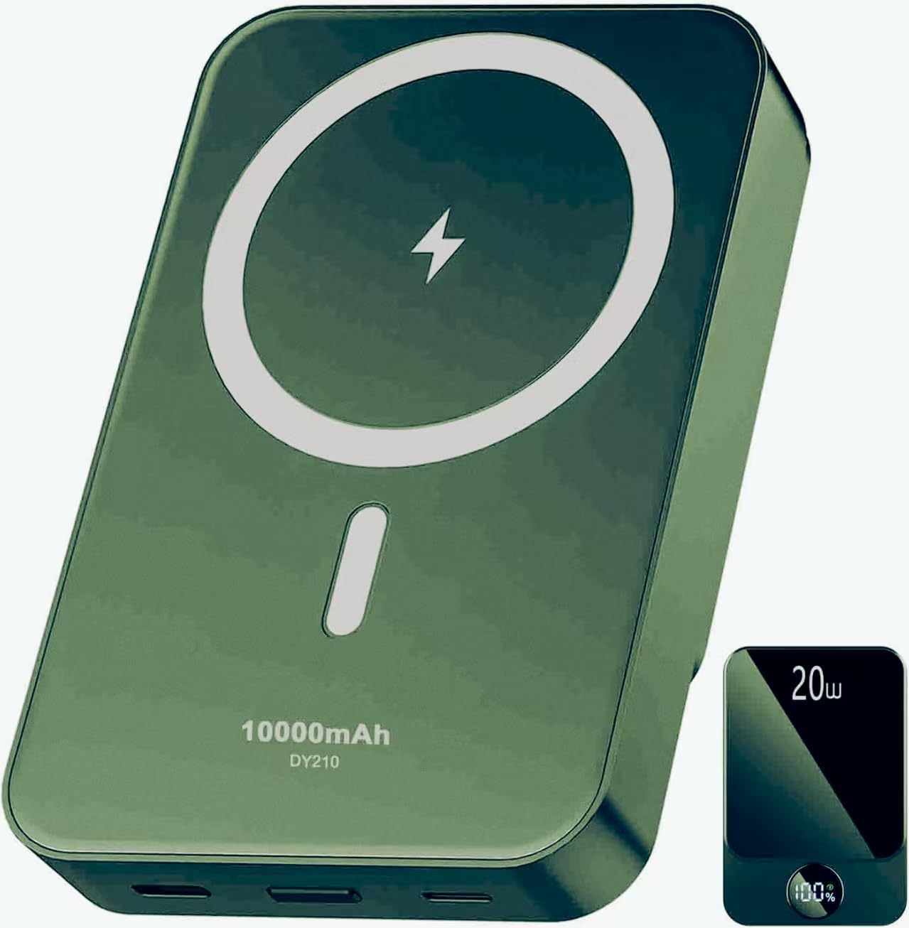 Magnetic Power Bank 10000mAh，20W Fast Charging Portable Charger, Wireless Power Bank with LED Display, Small USB-C Battery Pack with Mag-safe for iPhone 16/15 Plus/Pro/Pro Max,14/13/12 Series