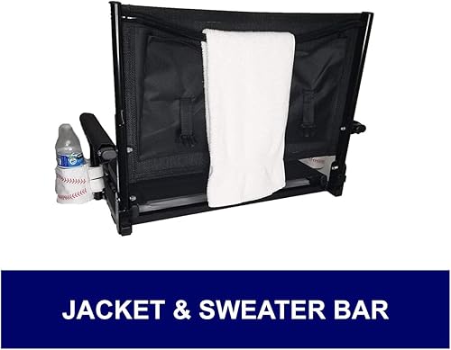 Miniatura 5 de Big Daddy Asientos de estadio súper resistentes, portátiles y fáciles de llevar, dos sillas con dos cojines de asiento, cuatro soportes para bebidas