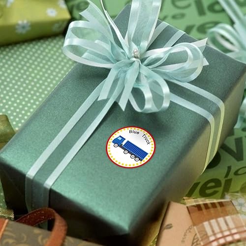 Miniatura 7 de Fancy Land Calcomanías de camión para niños, 500 unidades, rollo perforado, calcomanías de construcción para automóvil, hogar, familia, fiesta de