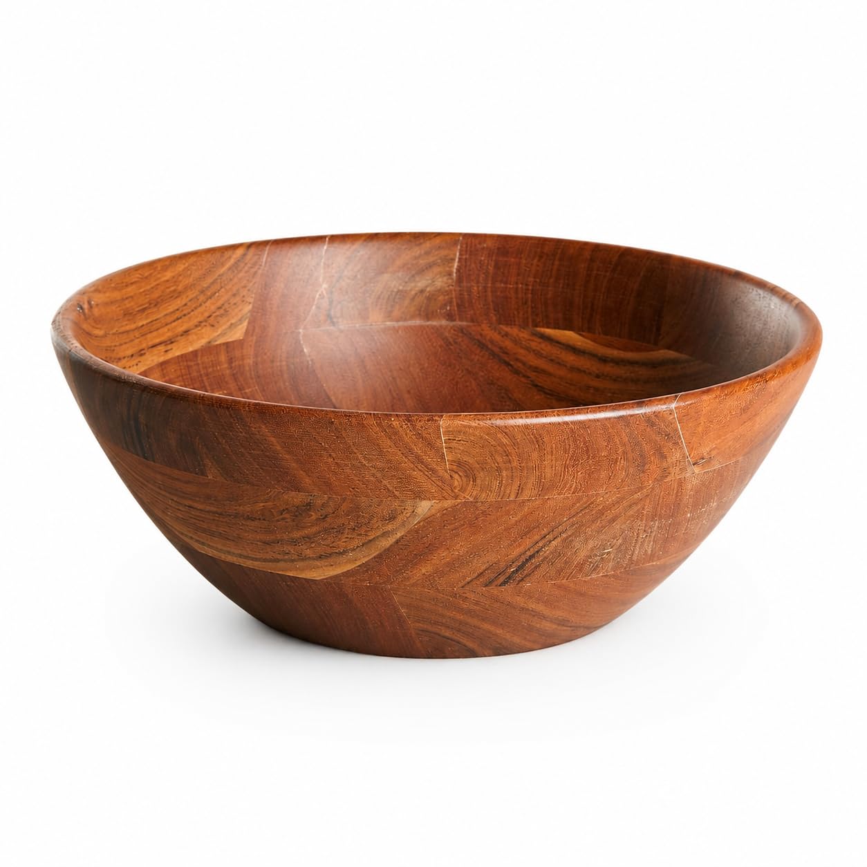 Carson 12 Inch Acacia Wood Salad Serving Bowl | Handcrafted Wooden Fruit & Salad Bowl | Natural Acacia Wood Centerpiece Bowl for Dining & Entertaining-image-29