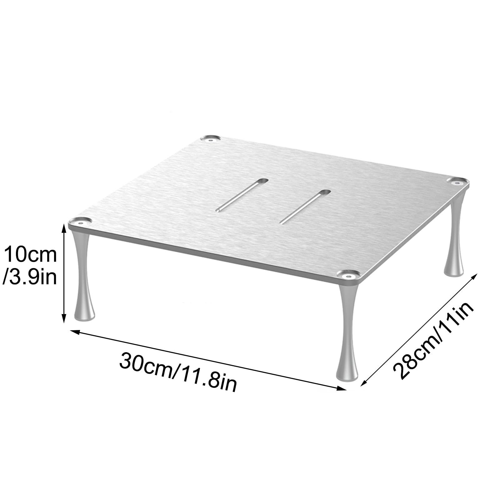 HiFi-Verstärker-Rack, AV-Ständer, Eckregal für TV- und Gaming-Zubehör, stabiles Aufbewahrungsregal für Wohnzimmer und Musikstudio (10 cm)