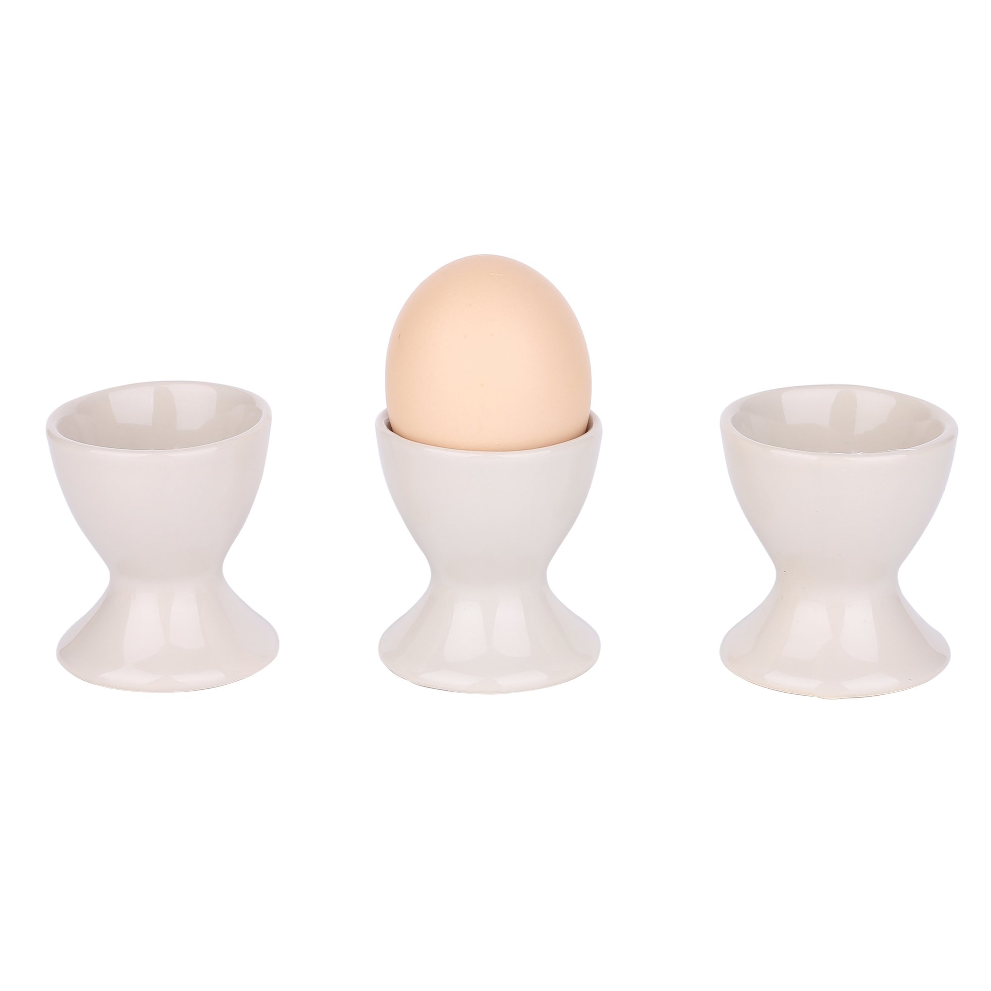 Portauova XPEX - 4 Pezzi, Plastica, Per Uova Alla Coque, Colazione, Design Tondo, Portatile