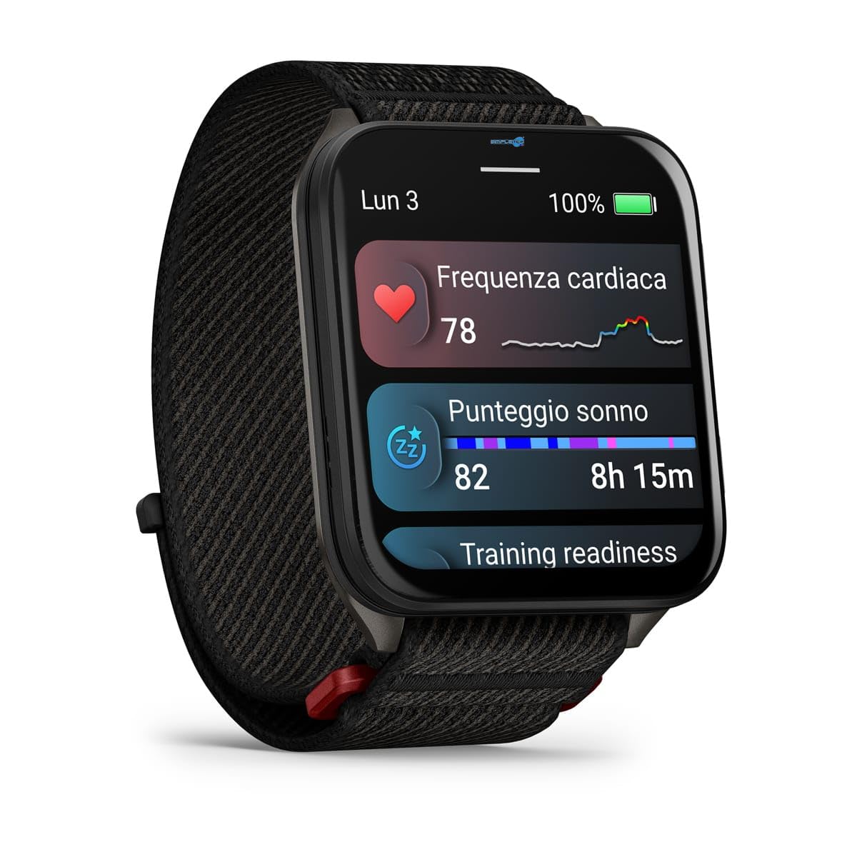 SIMPLETEK - Montre connectée avec écran AMOLED 2", verre saphir noir