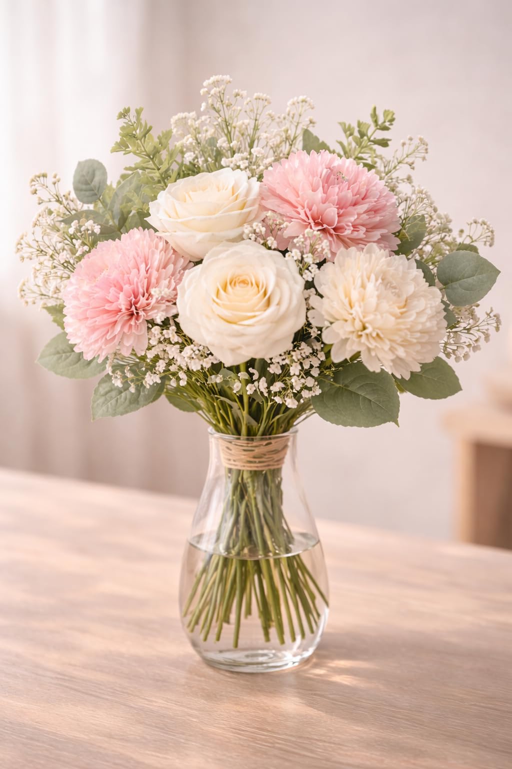Divyakosh Artificial Fabric Flower Bunch for Vase/Pot, (VASE NOT Included)