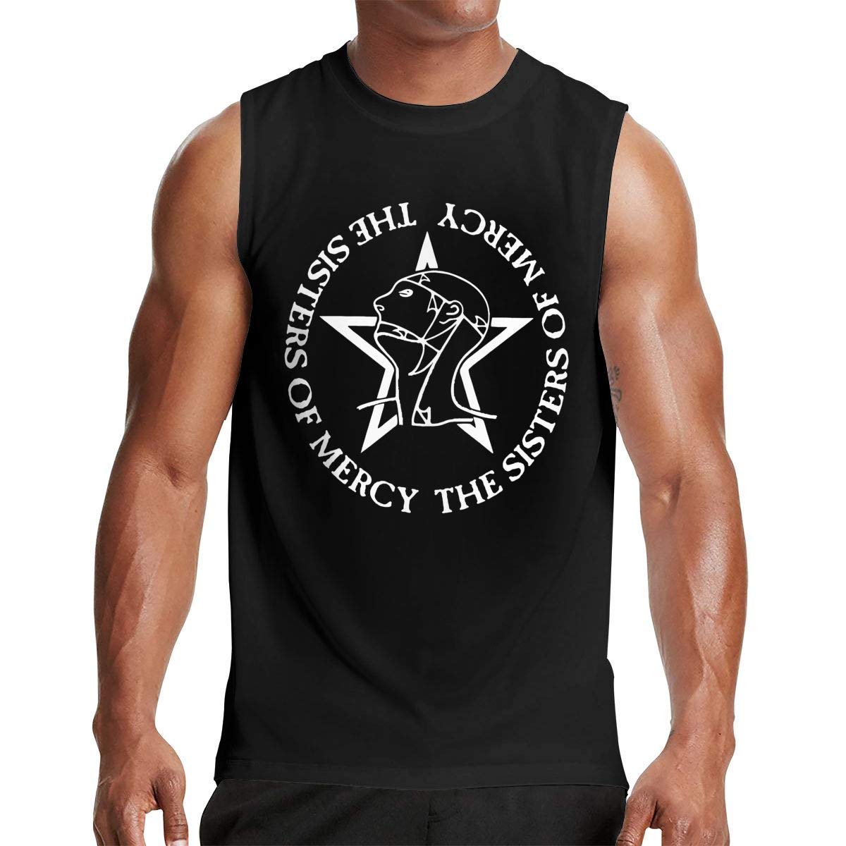 Welikee T-Shirt, Short Sleeve， The Sisters of Mercy Athletic Men's Cool Sleeveless T-Shirt